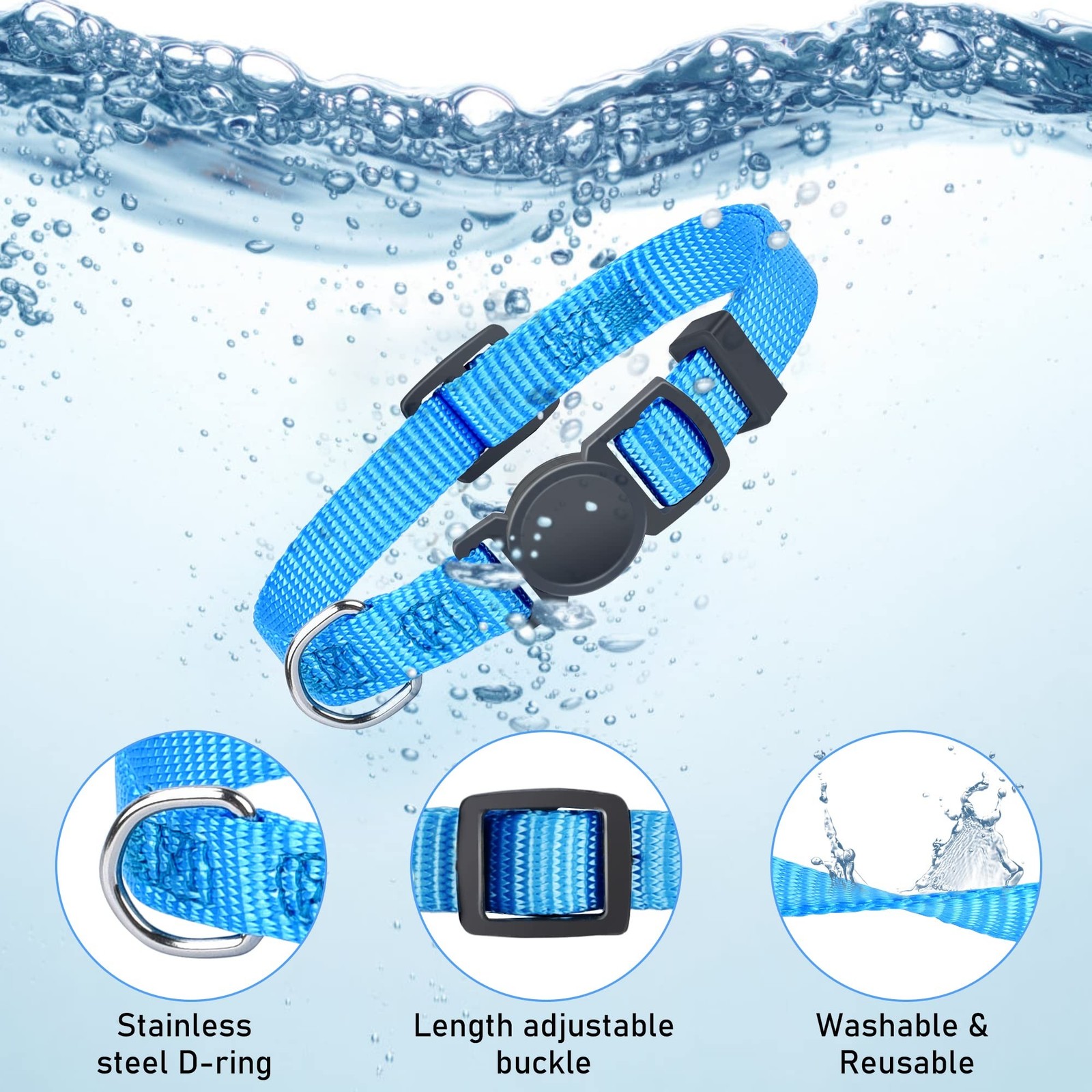 GAMUDA Puppy ID Collars – Super Soft Nylon Whelping Set – Adjustable Breakawa…