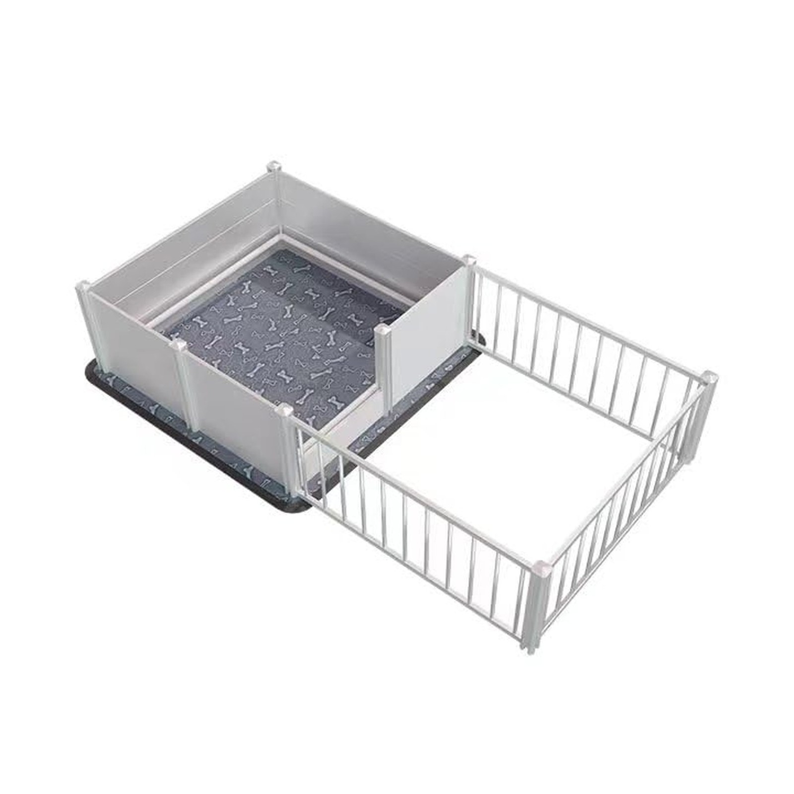 Whelping Box,Whelping Box for Dogs with Washable Puppy Pads, Double Rooms Whe…