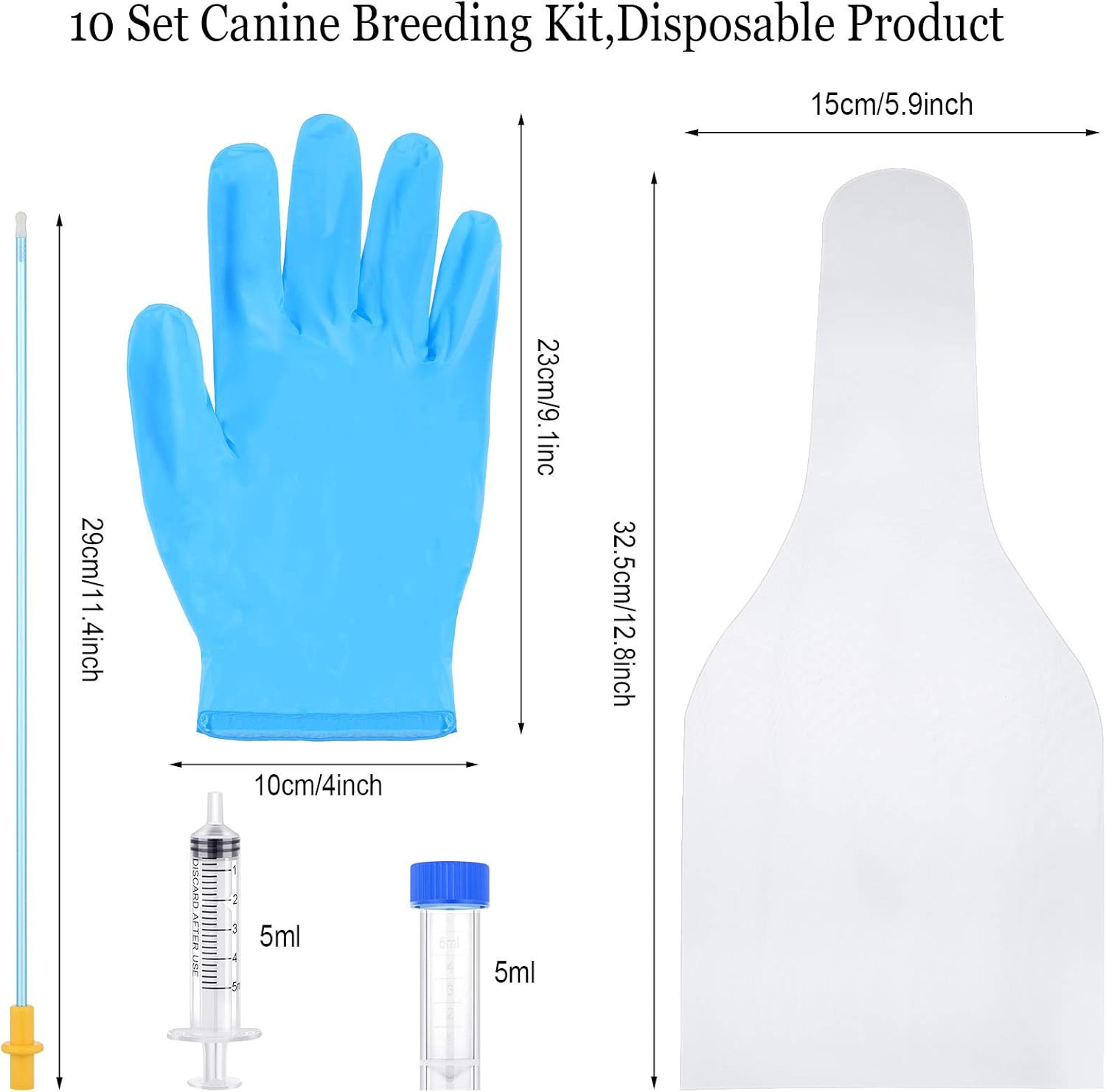10 Set Artificial Insemination Dog Breeding Kit Canine Breeding Kit Insemination