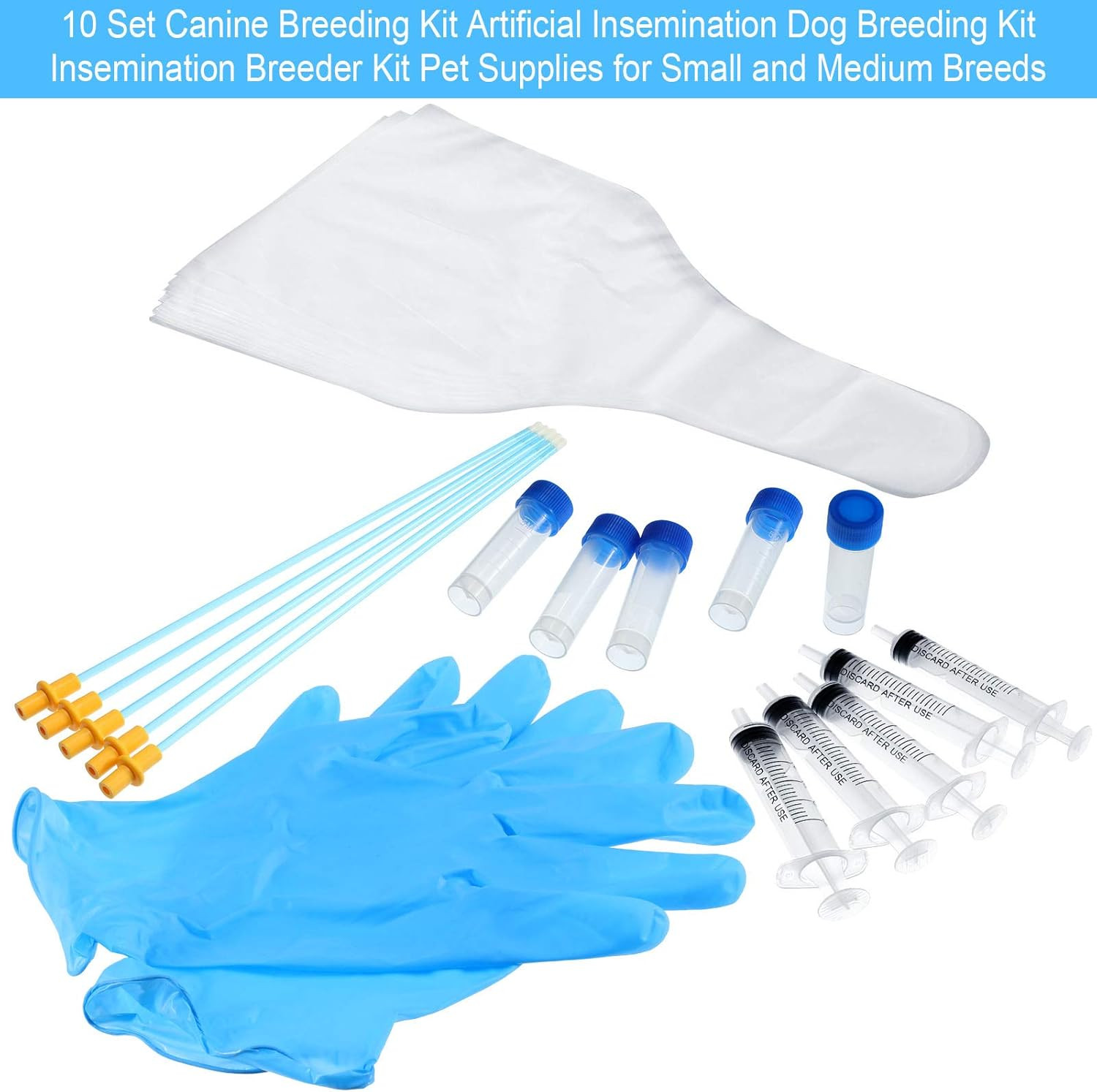 10 Set Artificial Insemination Dog Breeding Kit Canine Breeding Kit Insemination