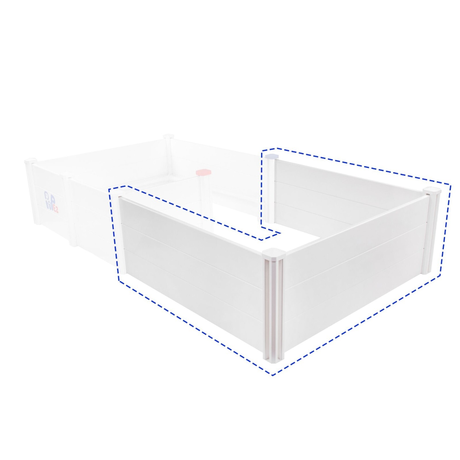 Whelping Box for Dogs| Large Medium All Dogs (48″x48″x18″ Extension ONLY) WHITE