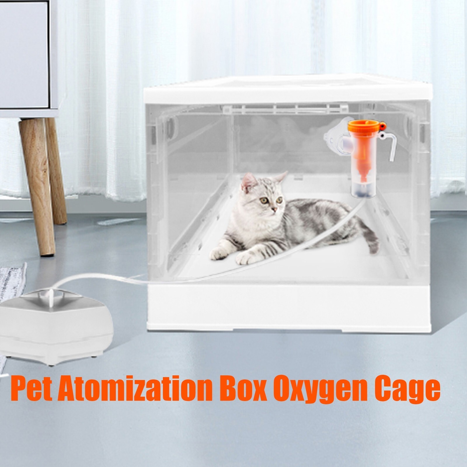 Pet Atomization Box Oxygen Room Foldable Easy Carry Veterinary Nebulization Cage