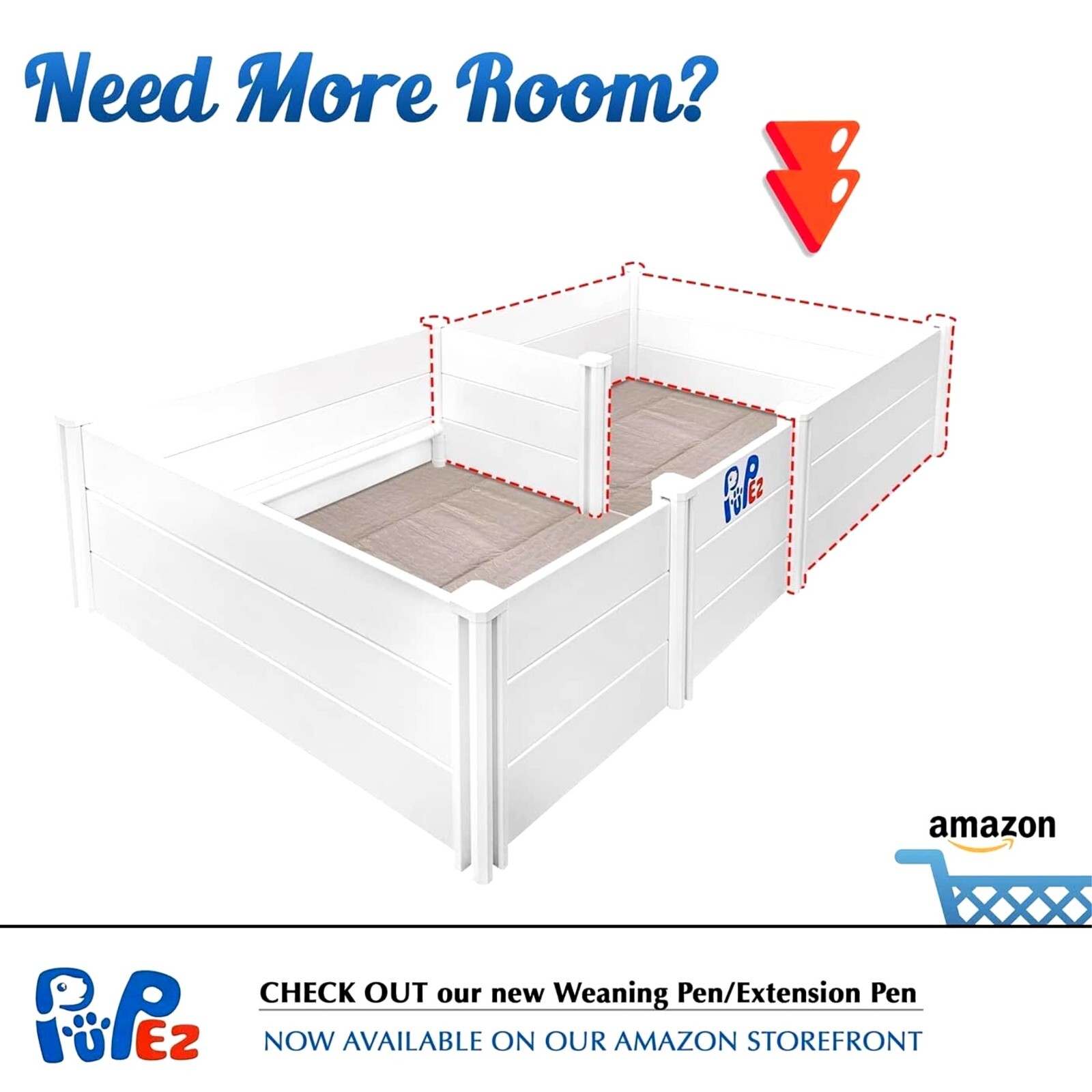 Whelping Box for Dog Breeding + *BONUS PUPPY RAIL* | ALL BREEDS | 48″x48″x18″