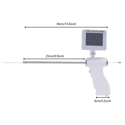 3.5 Inch Artificial Camera Screen Visual Dog Insemination Gun 360° Rotation 5MP
