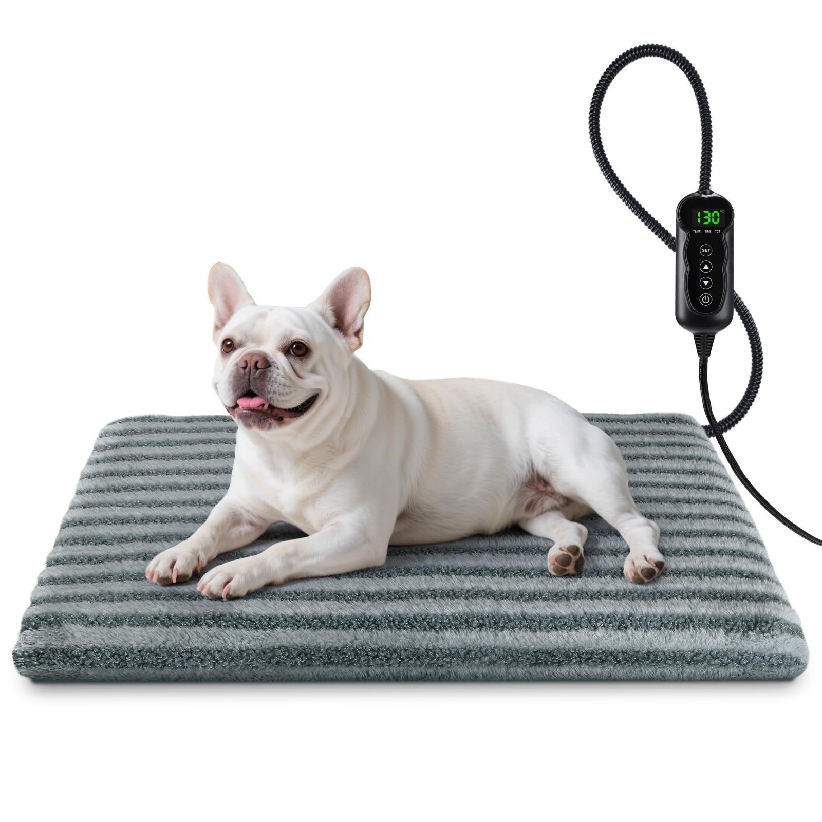 Pet Heating Pad, Waterproof Heated Dog Cat Bed with 11 Adjustable Temperature…