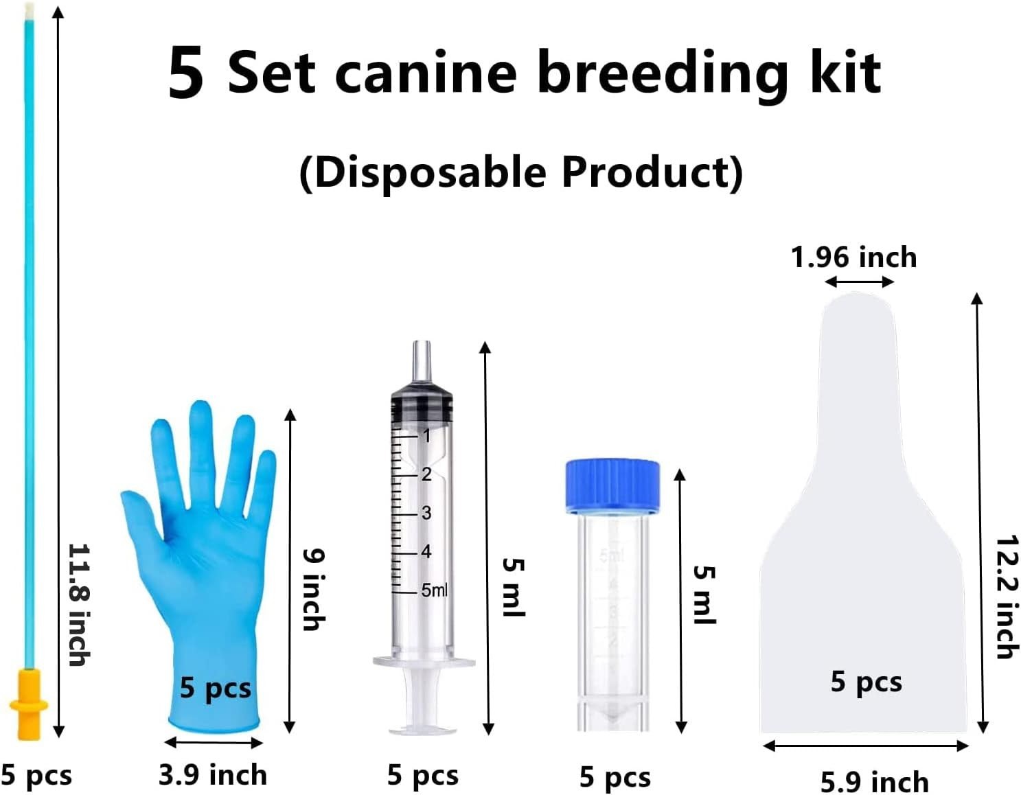 5 Set AI Artificial Insemination Dog Breeding Kit, Canine Breeding Kit, Dog I…