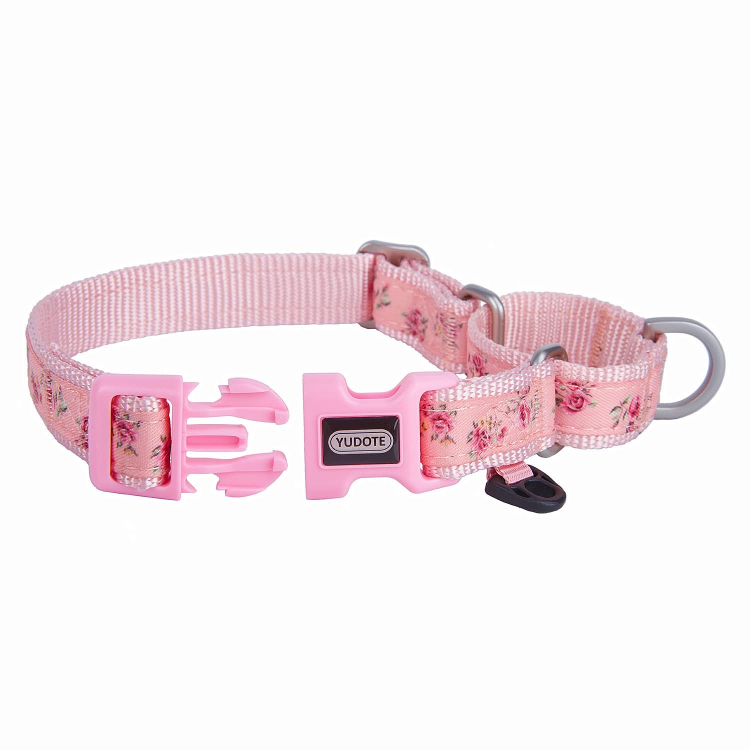 Martingale Dog Collars with Quick Snap Buckle in Floral Print Flower Nylon No…