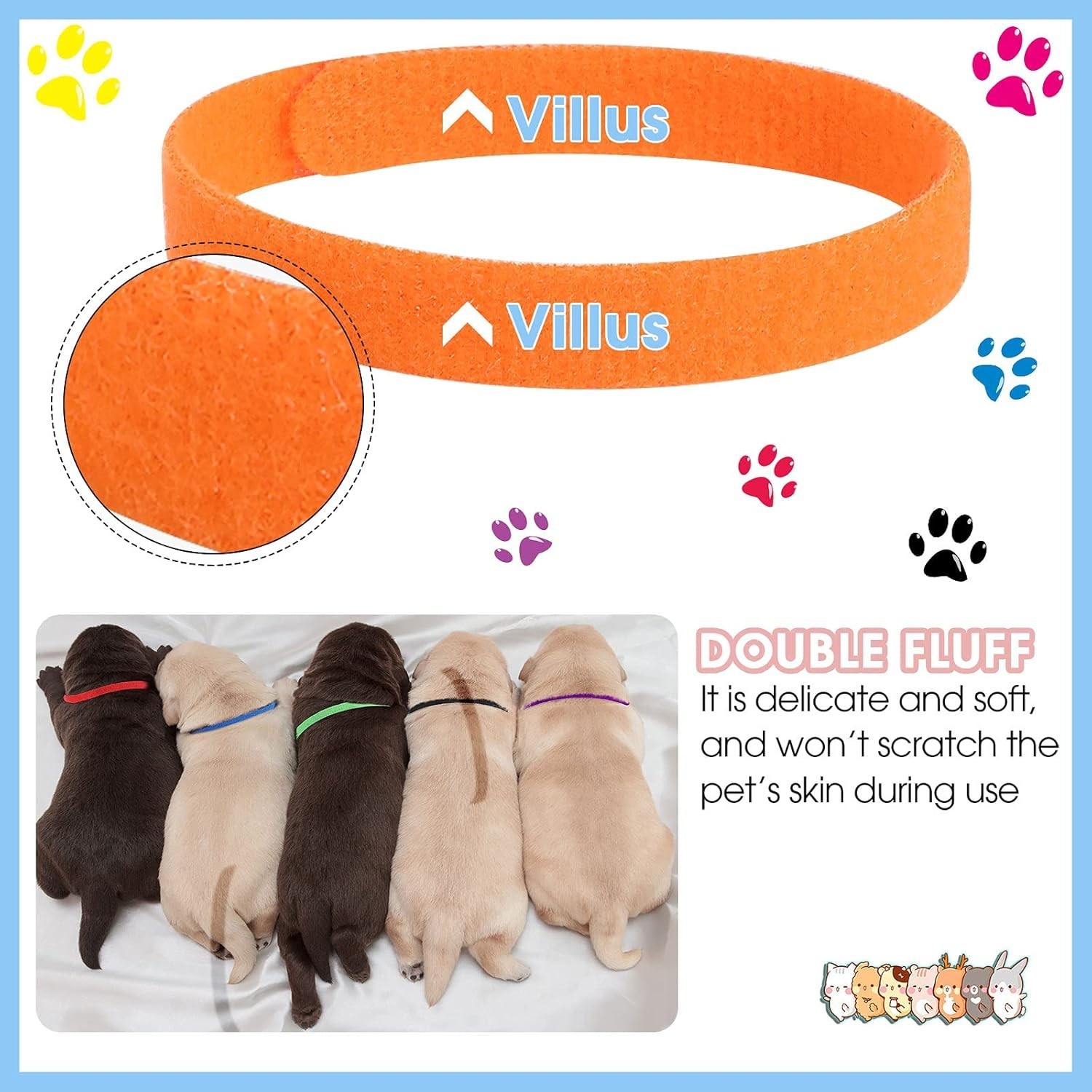 60-Piece Puppy Whelping Collars Set – Small Breeds