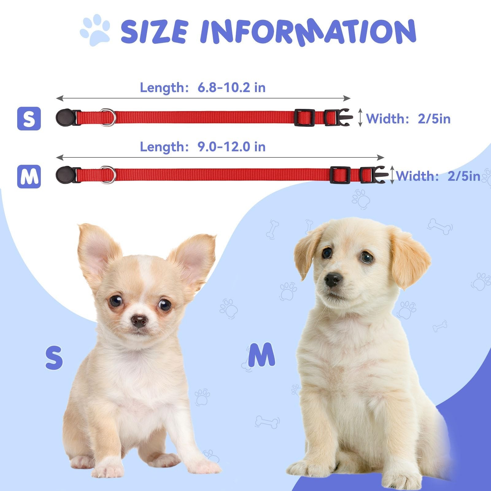 20 Pack Puppy Collars,Puppy Collars for Small Puppies Safety Buckle Soft Nylo…