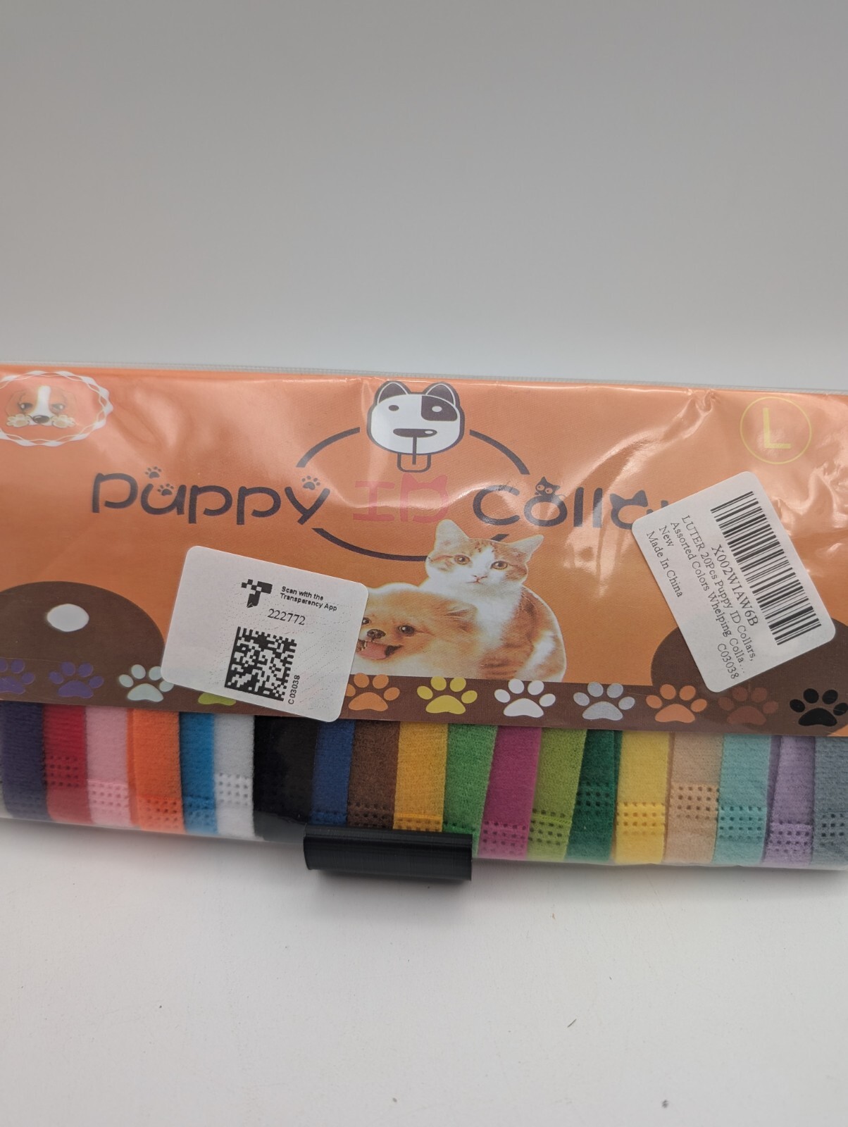Puppy ID Collars 20 Pack Size L