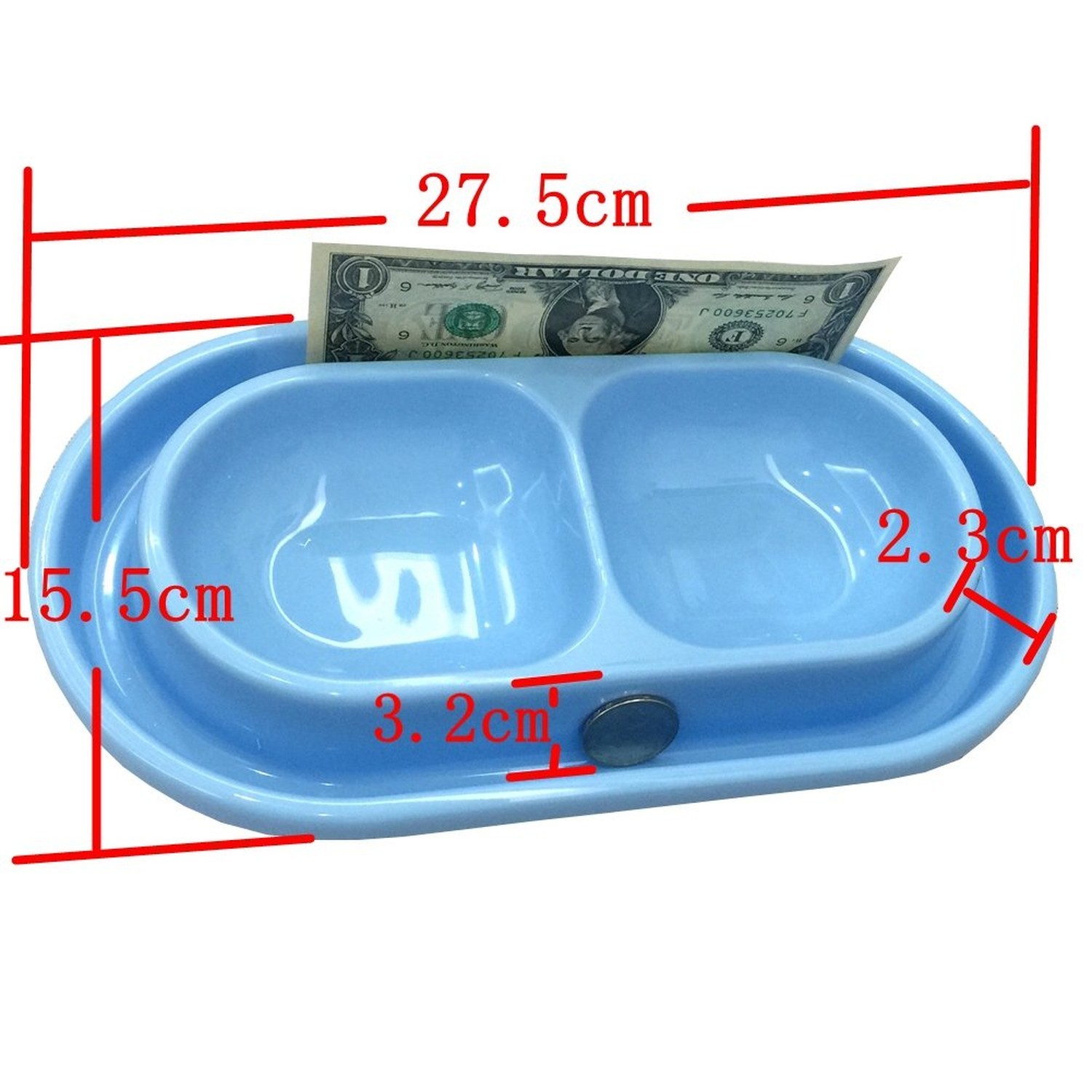 Cat Kitten Dish Dog Puppy Feeder Pet Bowl 3 Colors New Light Blue Small