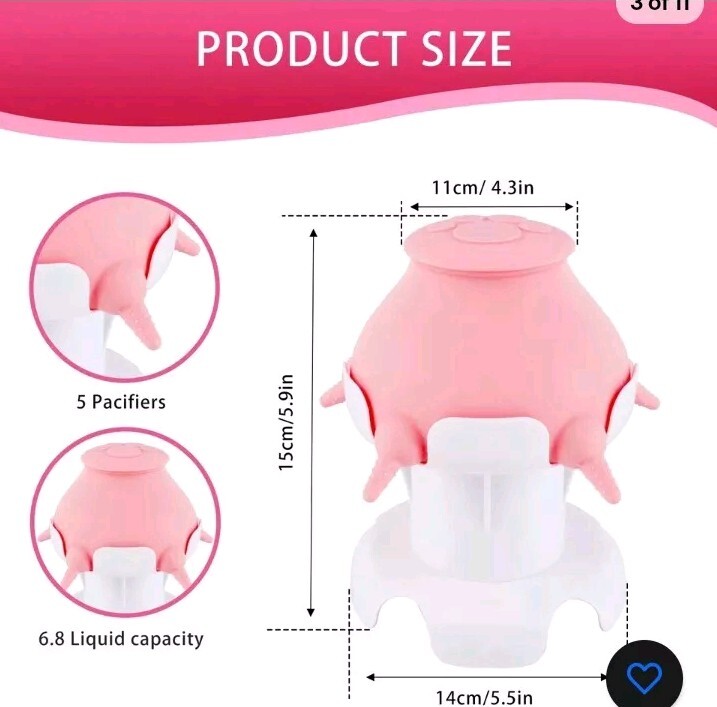 Puppy Milk Feeder for Multiple Puppies Silicone Puppy Feeder Milk Bowl 5 Nipple