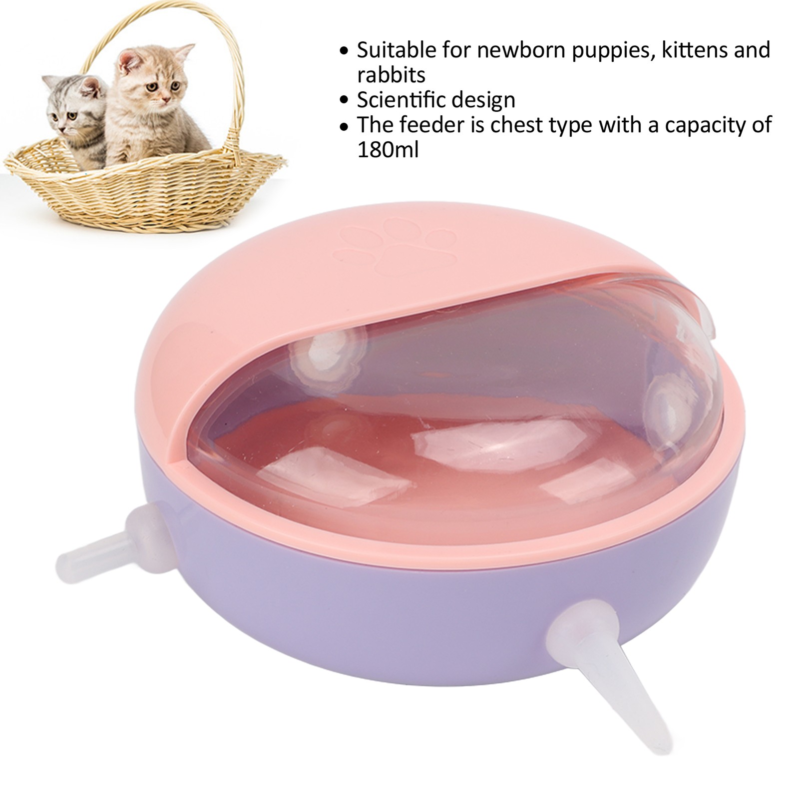 Puppy Milk Feeder Biodegradable Safe Silicone For Small Pets Easy To Use