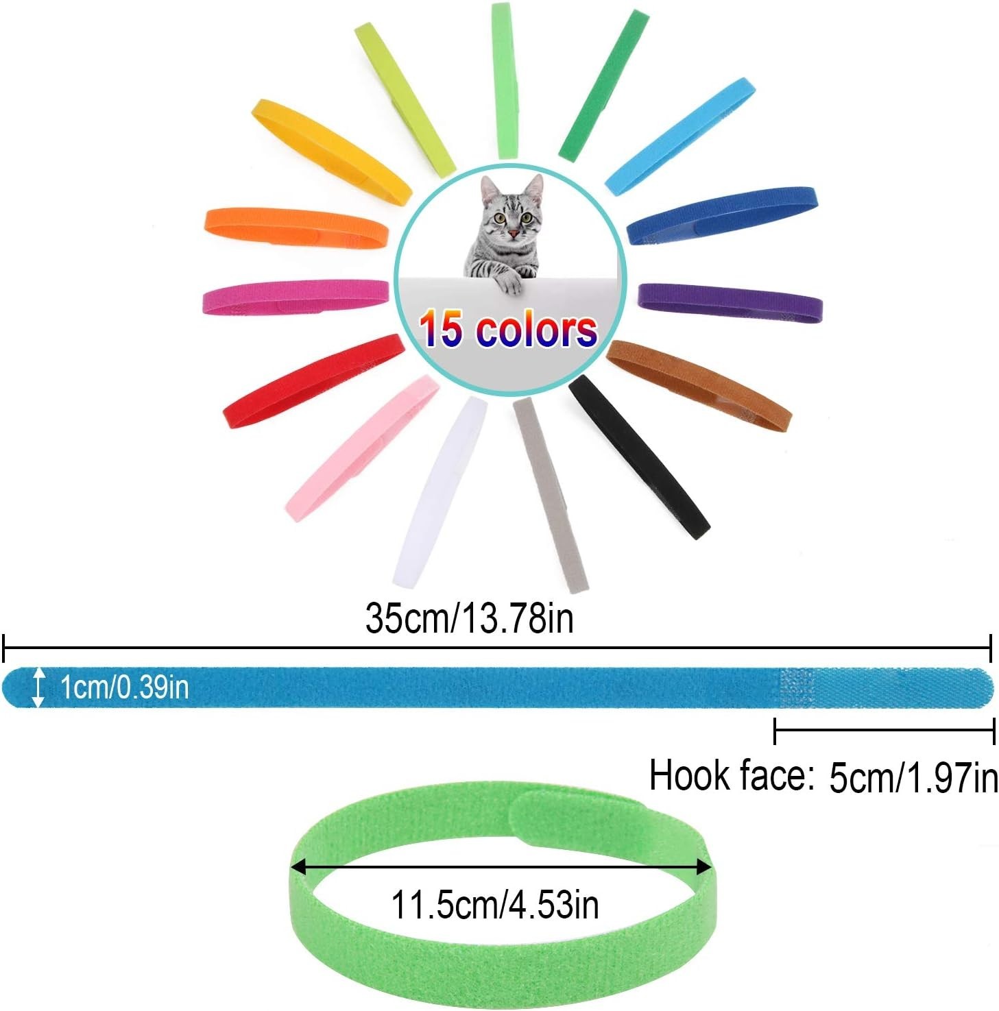 15 Colors Puppy Whelping Collars – Soft, Adjustable ID Bands for Small Breeds