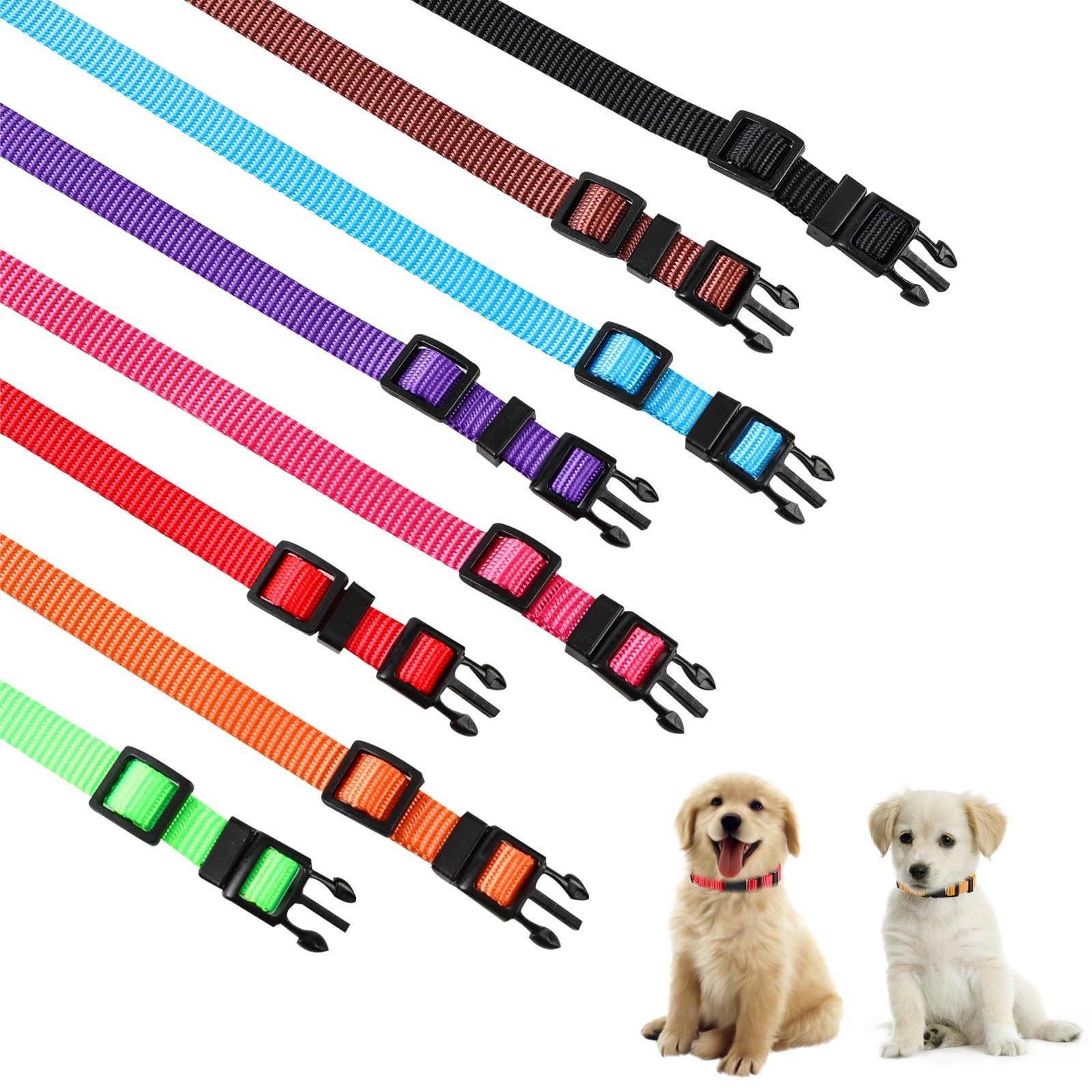 PARTNER Puppy ID Collars Identification Whelping Super Soft Nylon Adjustable …
