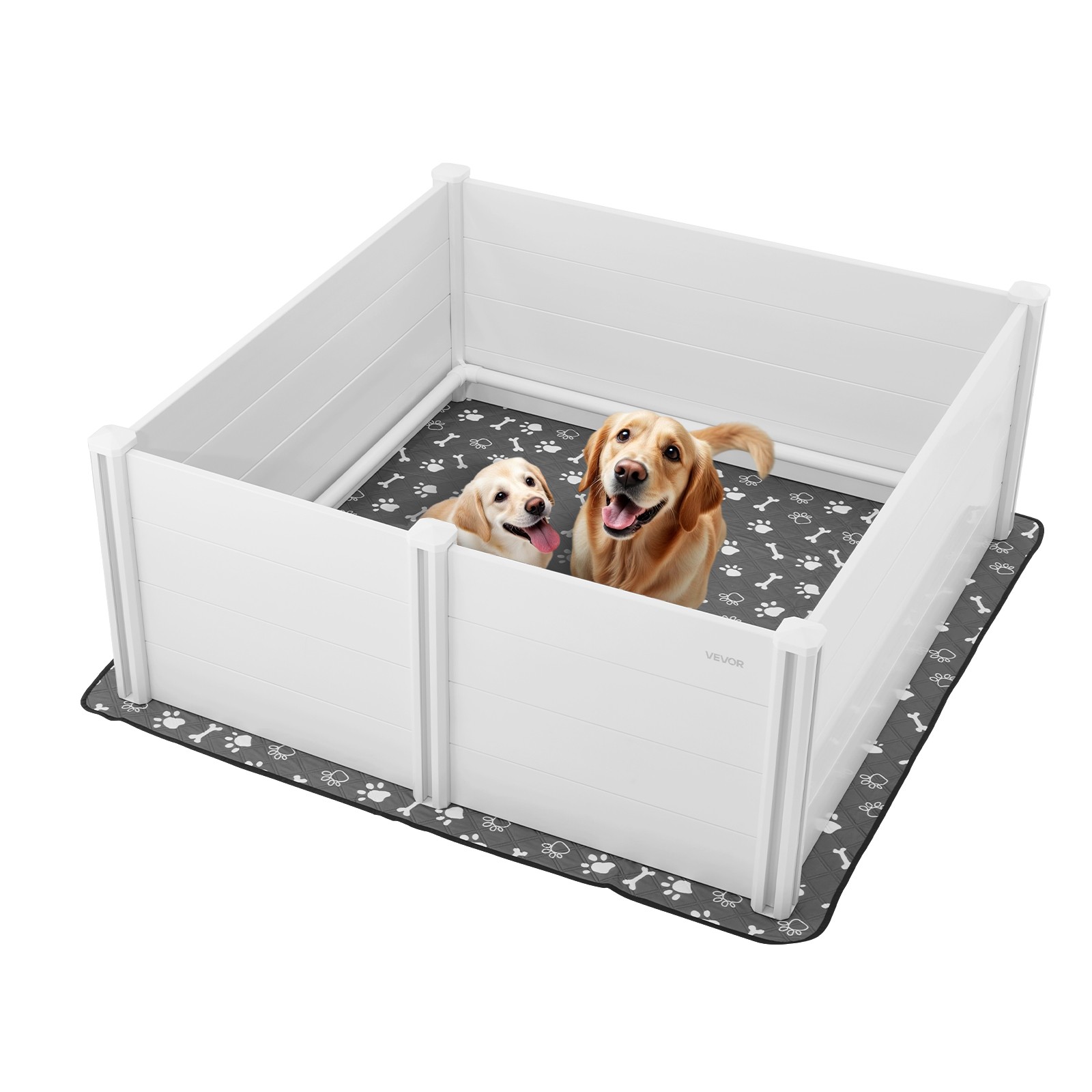 VEVOR Dog Whelping Box 60x60x24in with HeightAdjustable Door for Extra Large Dog