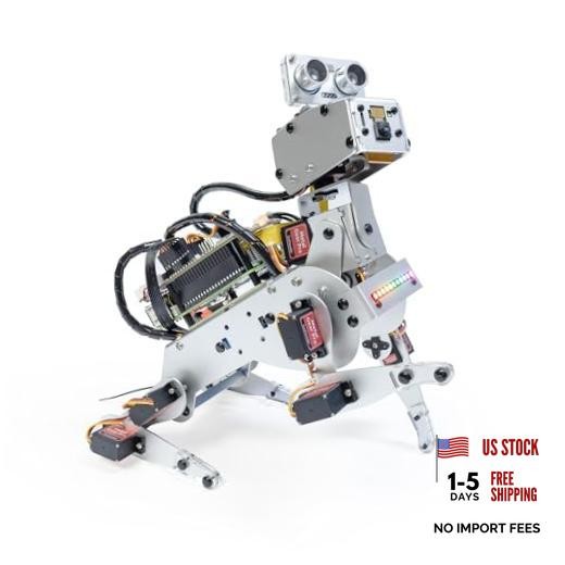 PiDog AI Robot Dog Kit for Raspberry Pi 5/4/3B+/Zero 2W, Openclaw LLMs Pidog