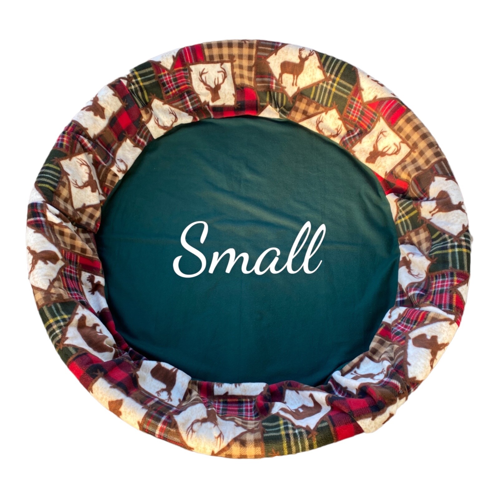 SMALL “Wildlife Patches” Handmade Fleece Whelping Kiddie Pool Liner for Puppies