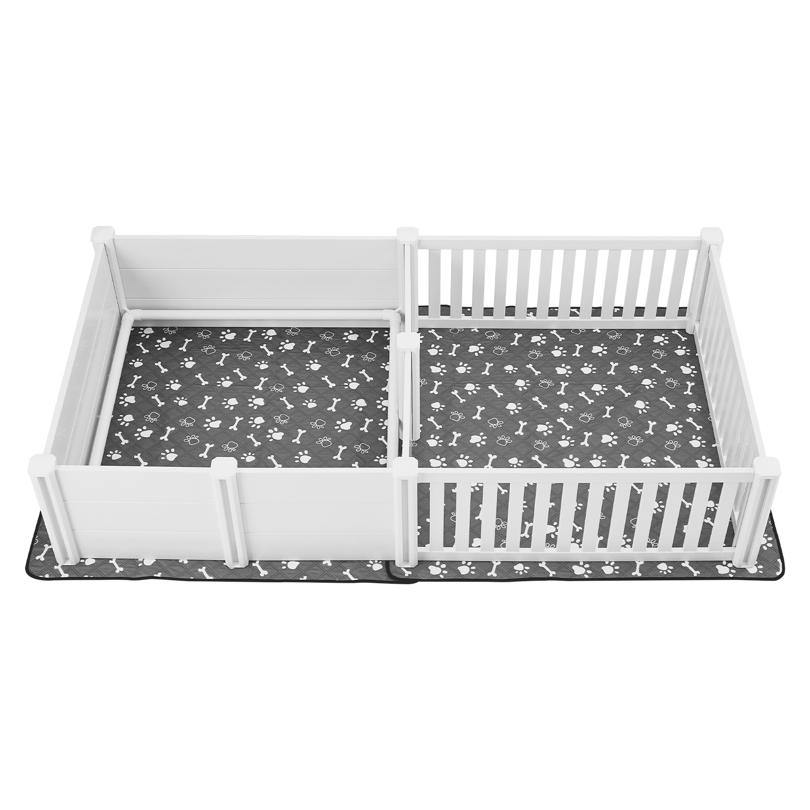 Dog Whelping Box 93.3×48.4×18.1 inch Door Height Adjustable for Extra Large Dogs