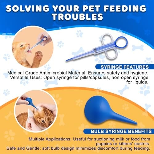 52pcs Puppy Whelping Kit, Birth Supplies for Puppies & Kittens, Feeding Bottles,