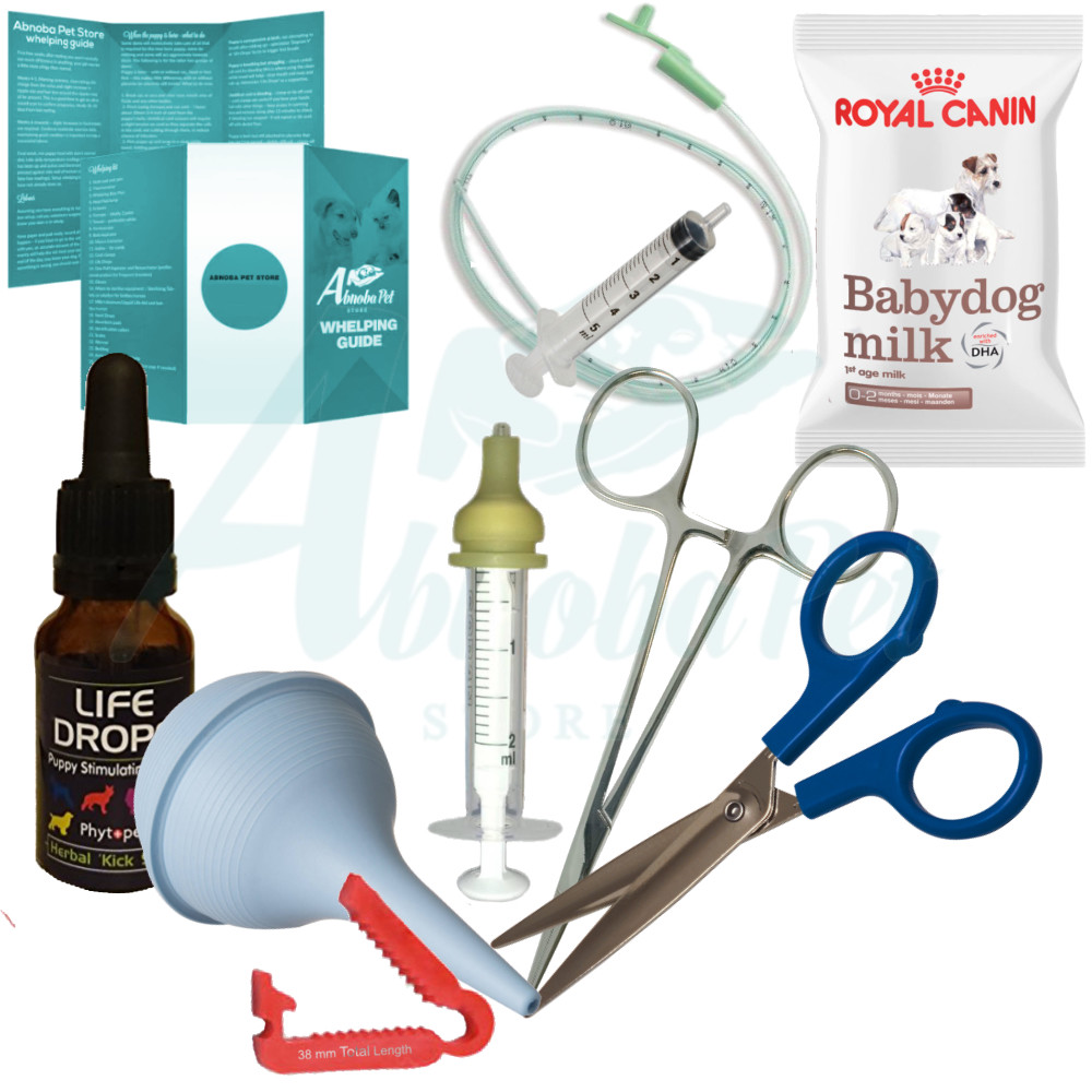 ALPHA DOG Lifesafer Puppy Whelping Kit Royal Canin Milk, Nurser Life Drops Clamp