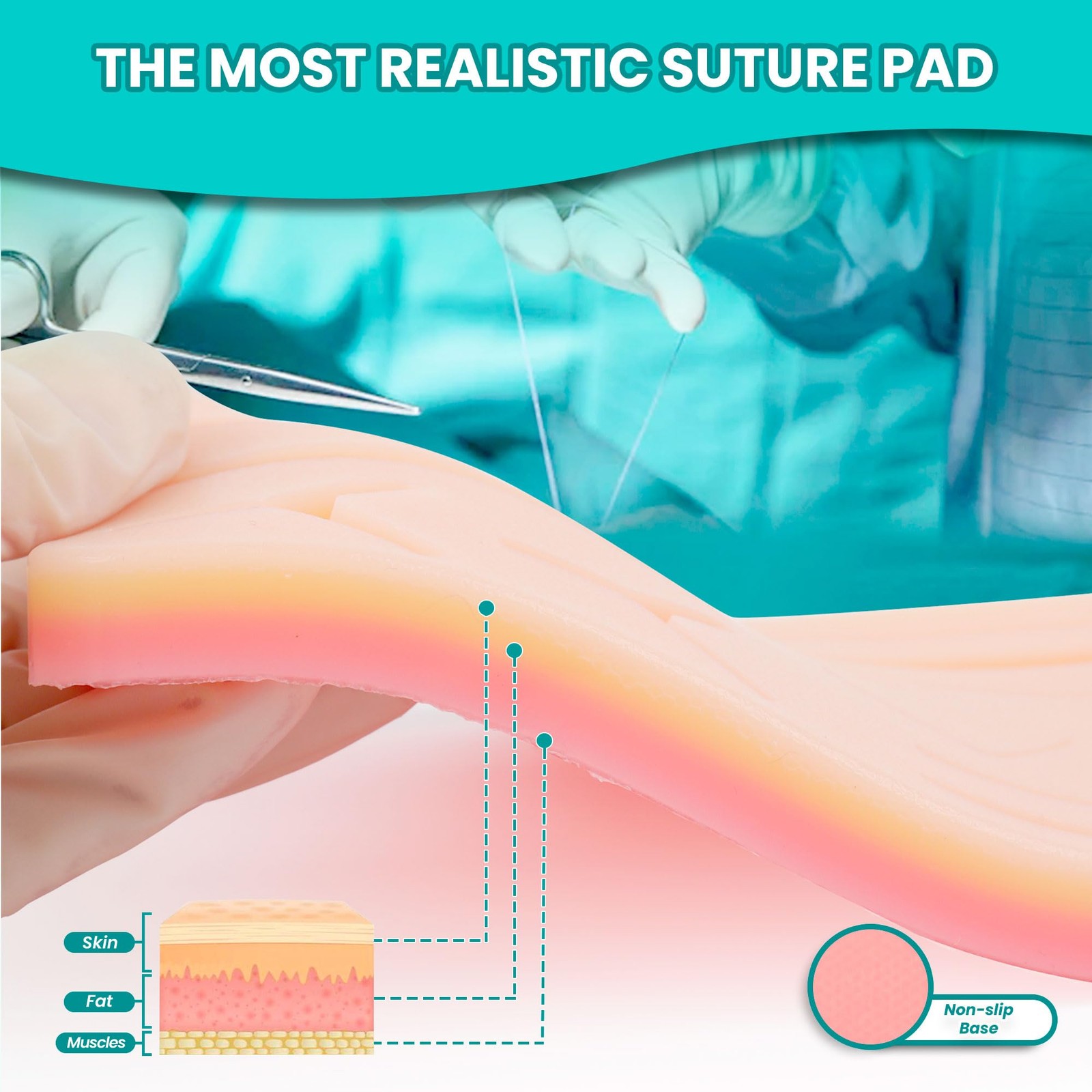 New Best Suture Practice Kit for Medicine and Vet Students, with Multilanguage