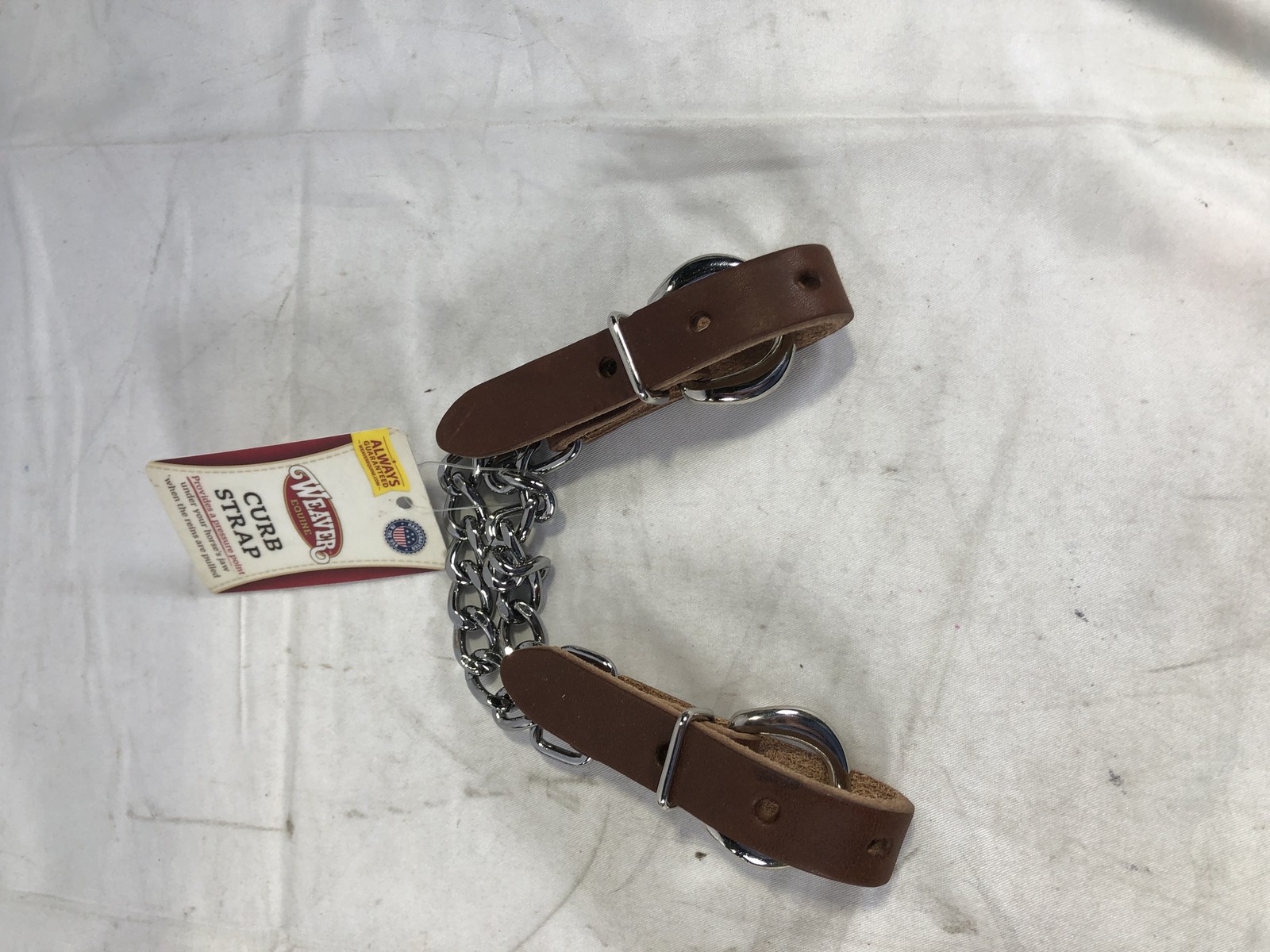 Weaver Equine Leather Curb Strap HL 41 1/4″ DBL CHAIN CURB STRAP,Sunset