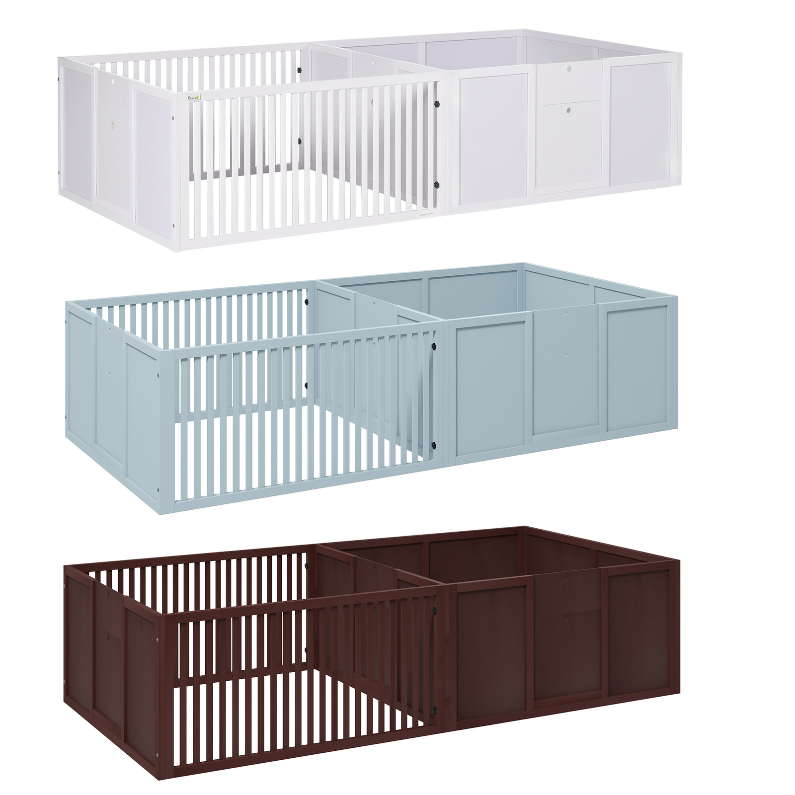 Wooden Whelping Box for Dogs for All Sized Dogs, 81″ x 39″ x 20″