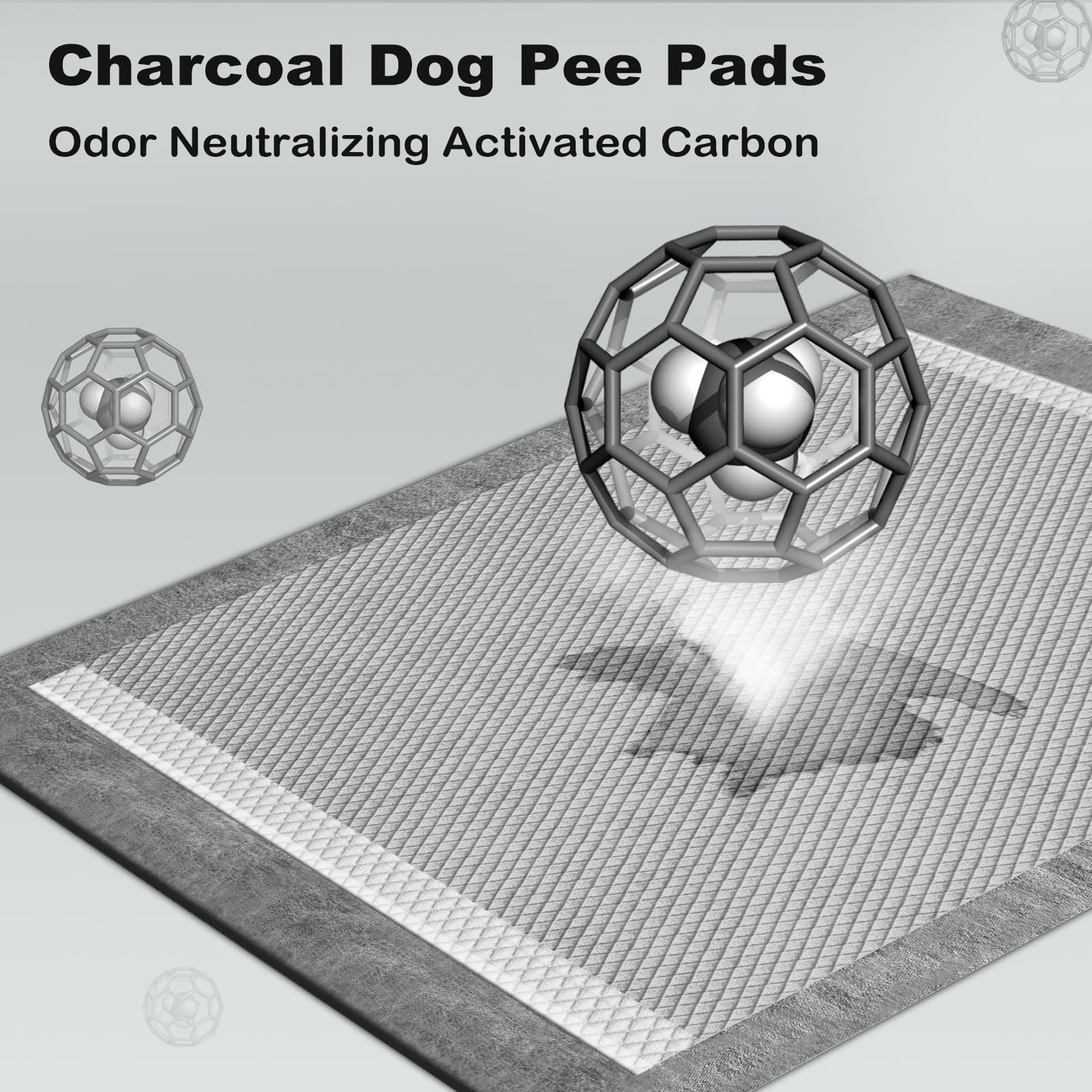MIZOK Dog Pads 30”x36” XXL Extra Large, Charcoal Pee Pads for Dogs,