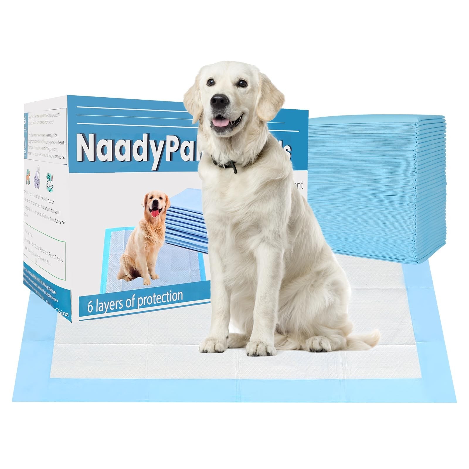 31×47 Extra Large Dog Pee Pads for Large & Giant Breeds, 40 Count – Leak-Proo…