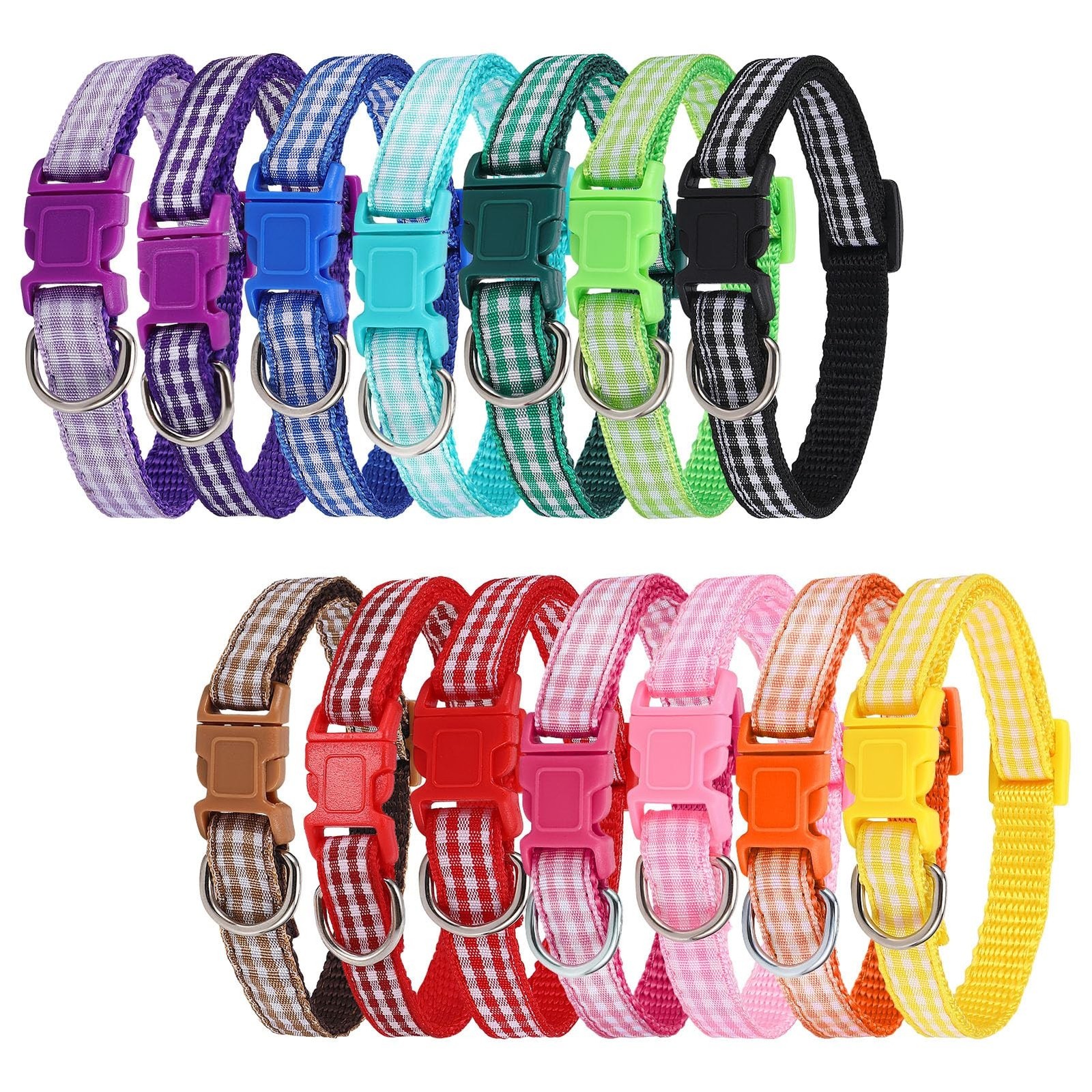 Auidy_6TXD 14pcs Puppy Collars for Litter Adjustable Whelping Puppy Collars S…