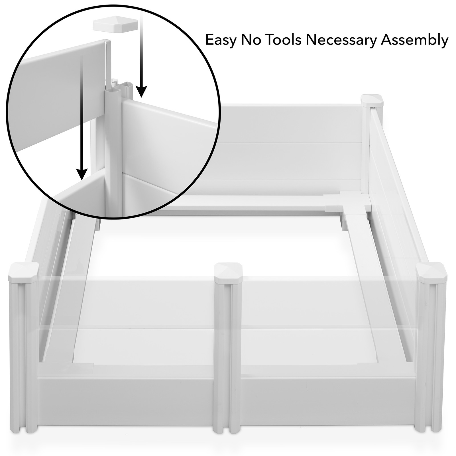 Dog Whelping Box with Rails, Large 48″ x 48″ x 18″ Heavy-Duty PVC Puppy Pen