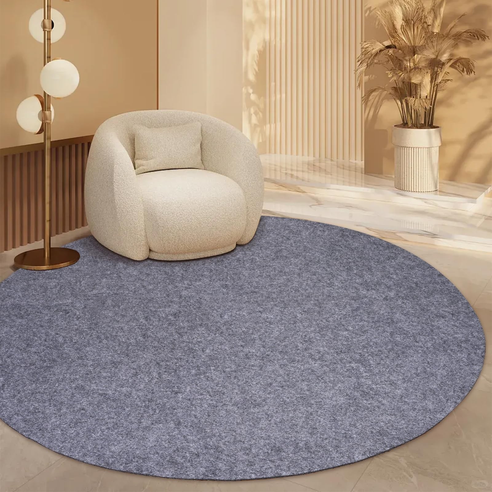 Waterproof Rug Pad Round 1/4Thick Waterproof Non-Slip Rug Pad,Pad for Hardwoo…