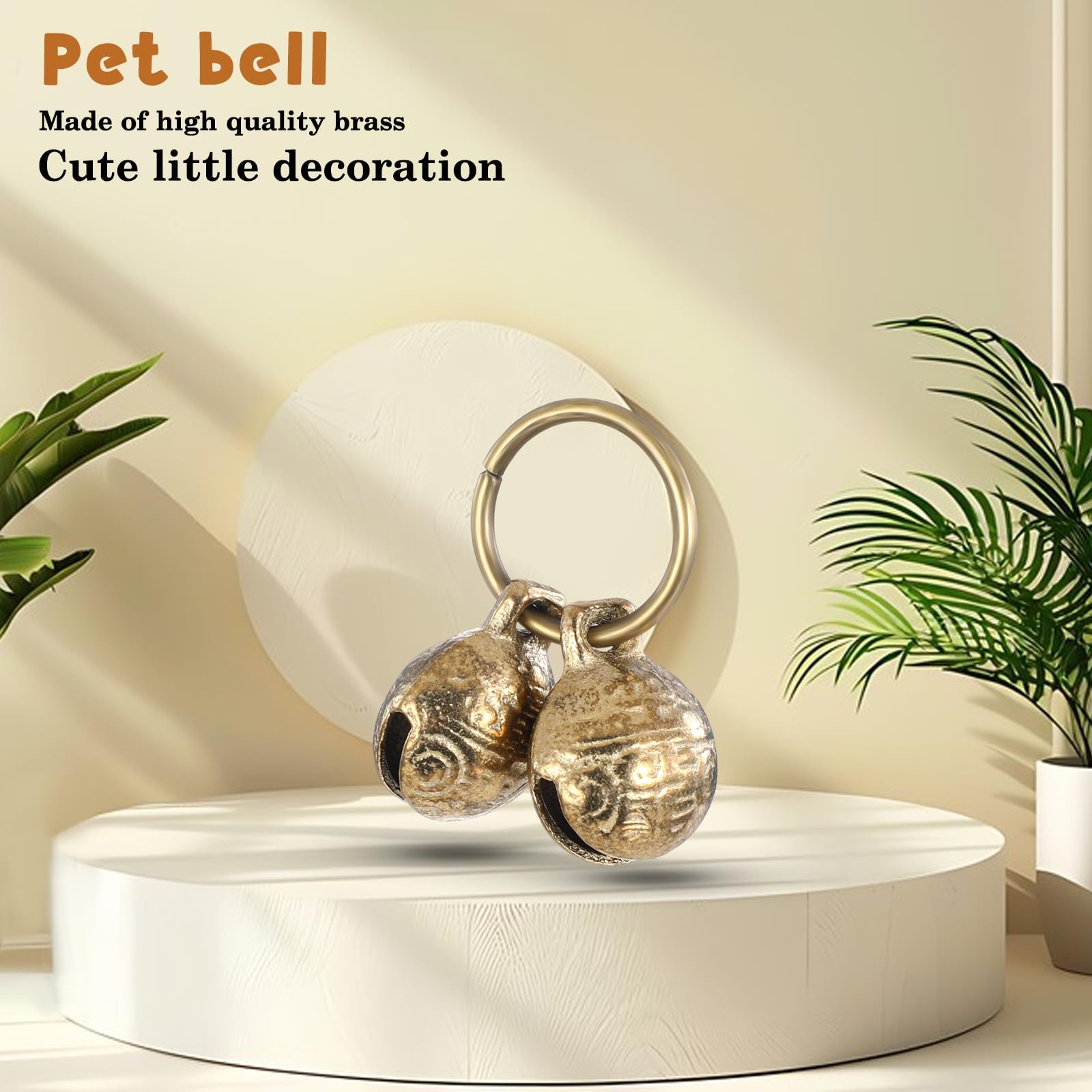 4 Pcs Small Brass Bells for Dog Collar Copper Bell Pet Collar Accessories
