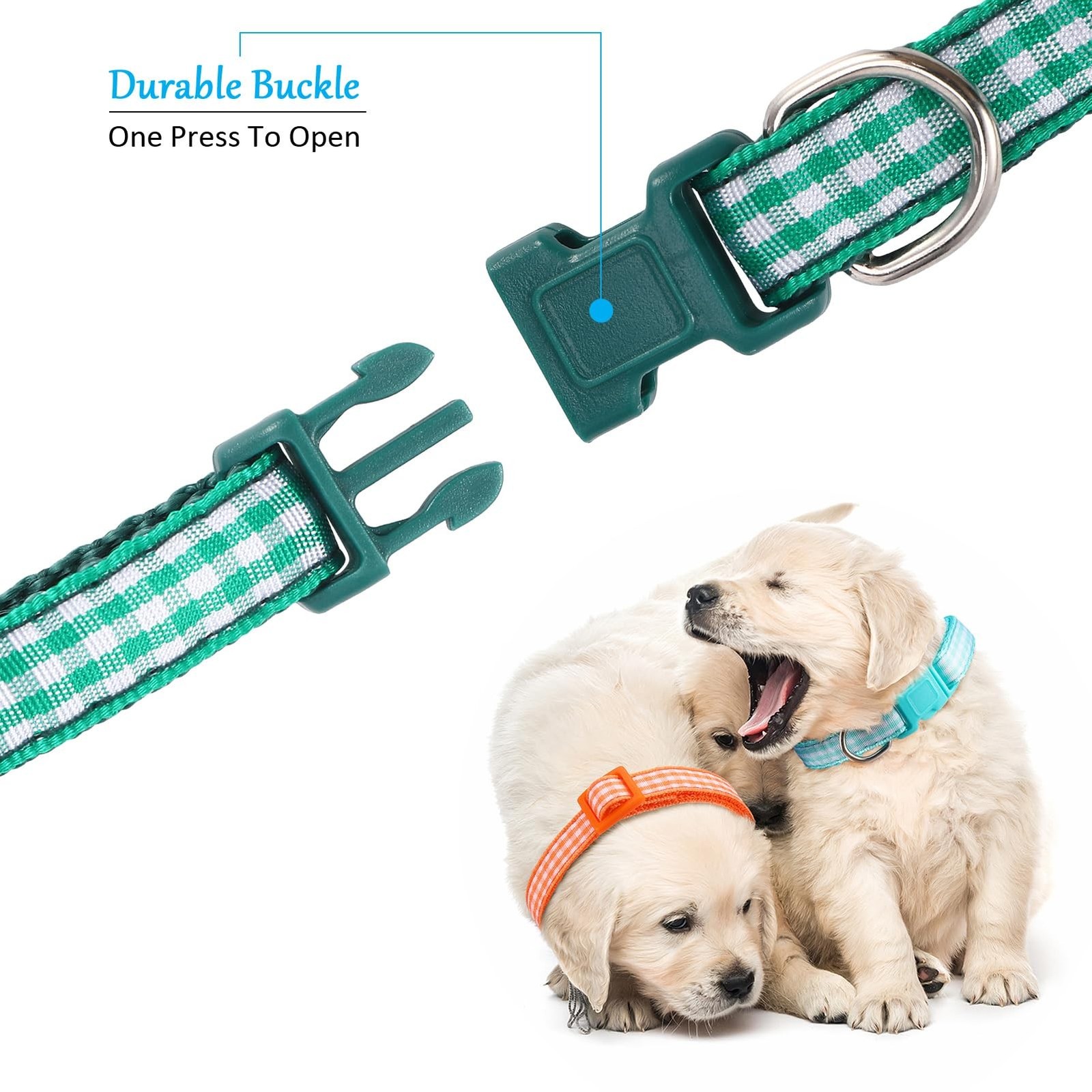 Auidy_6TXD 14pcs Puppy Collars for Litter Adjustable Whelping Puppy Collars S…