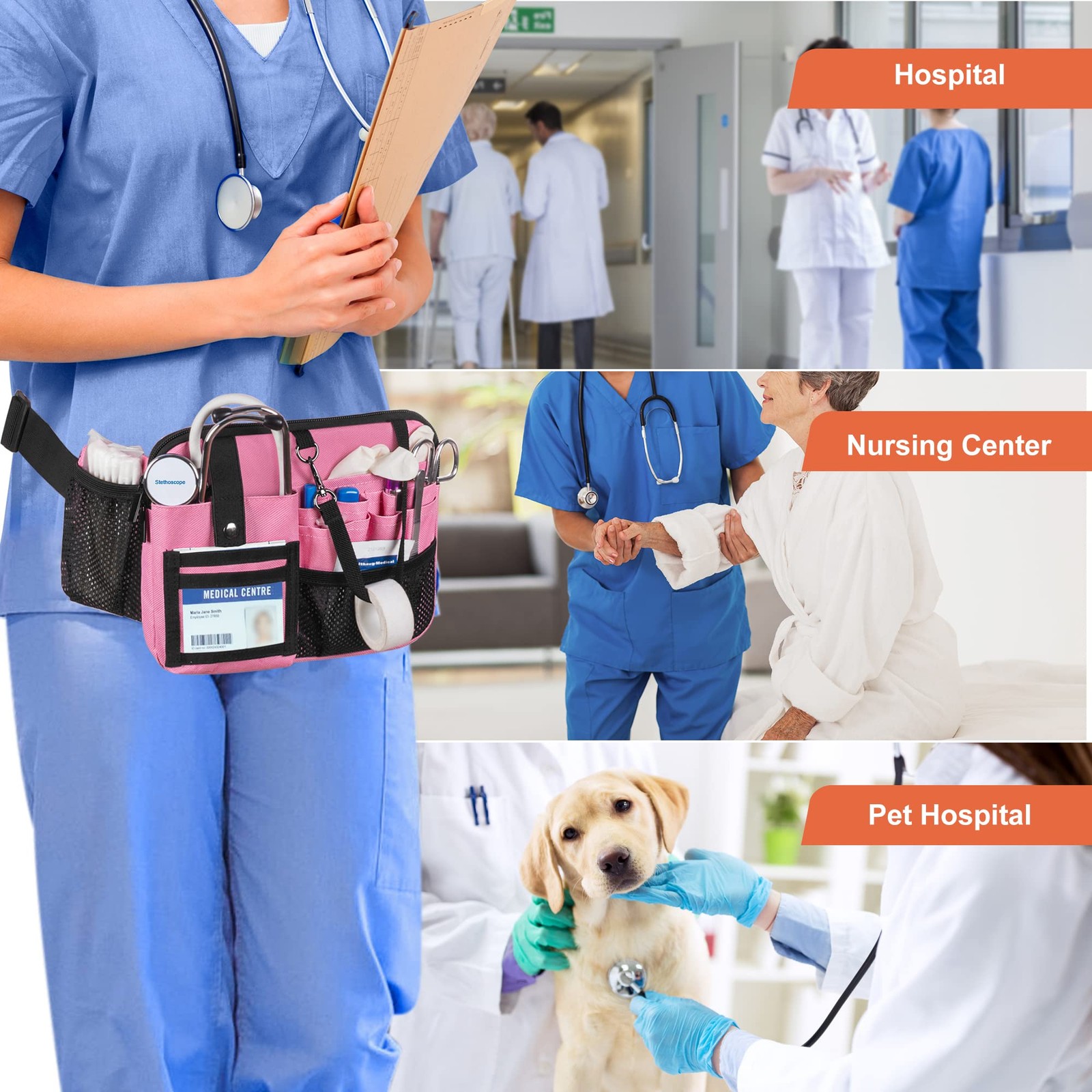 Nurse Fanny Pack with Multi-Compartment, Nurse Tool Belt Utility Nurse Waist …