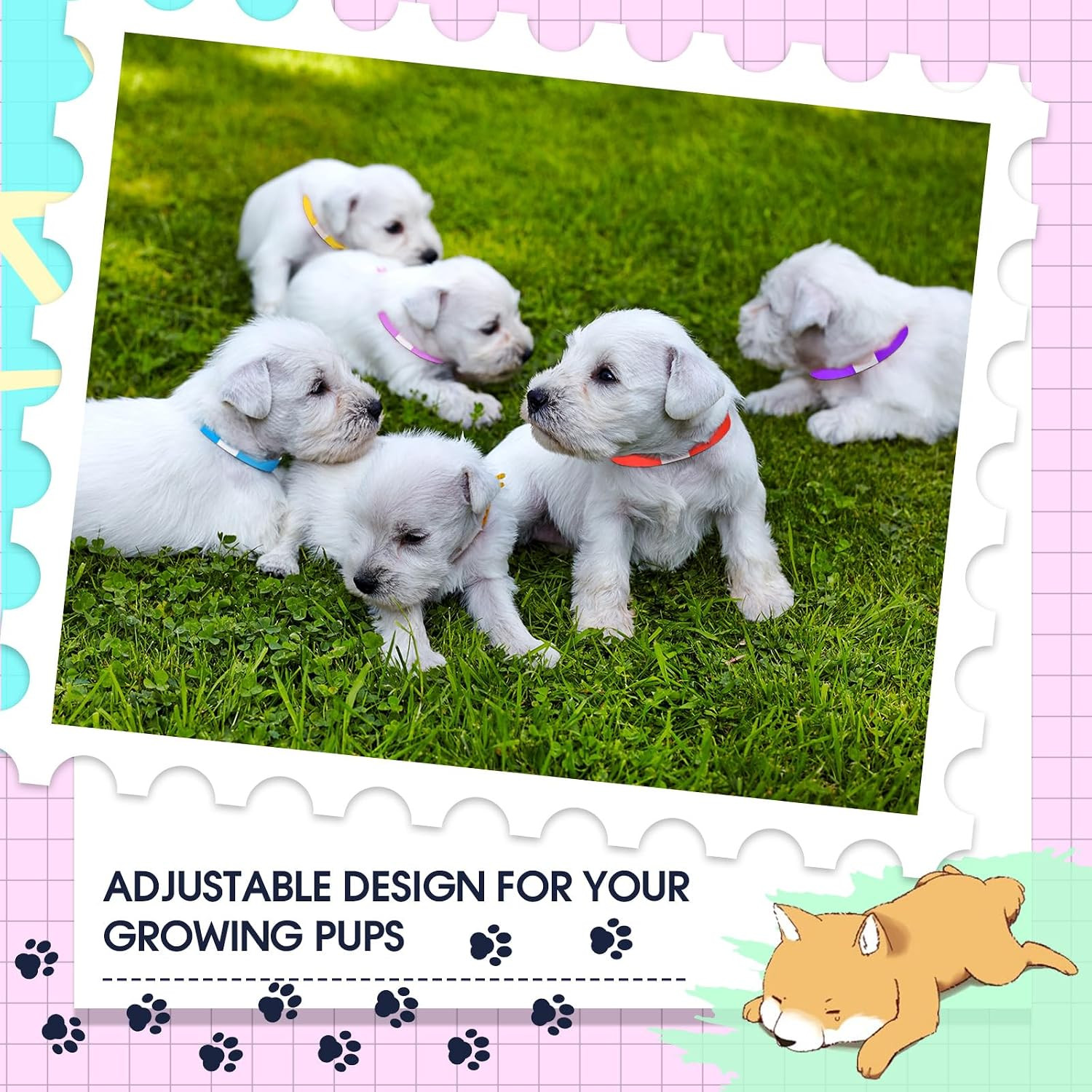 500 Count 18.5 Inch Paper Dog Collars Waterproof Whelping Collars Puppy Newborn