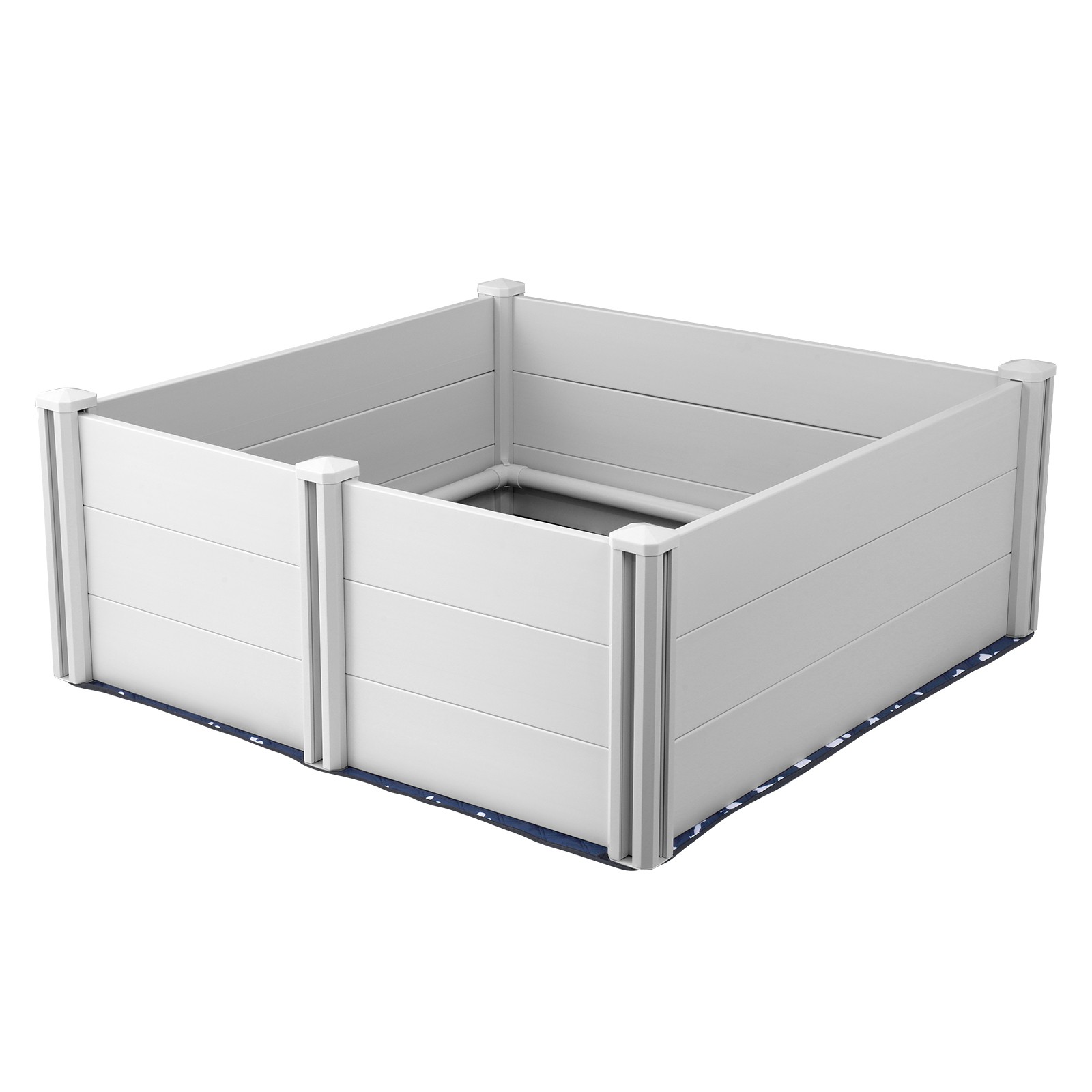 Dog Whelping Box 48 x 48 x 18.1in PVC with Rails Pee Pad for Dogs Puppies