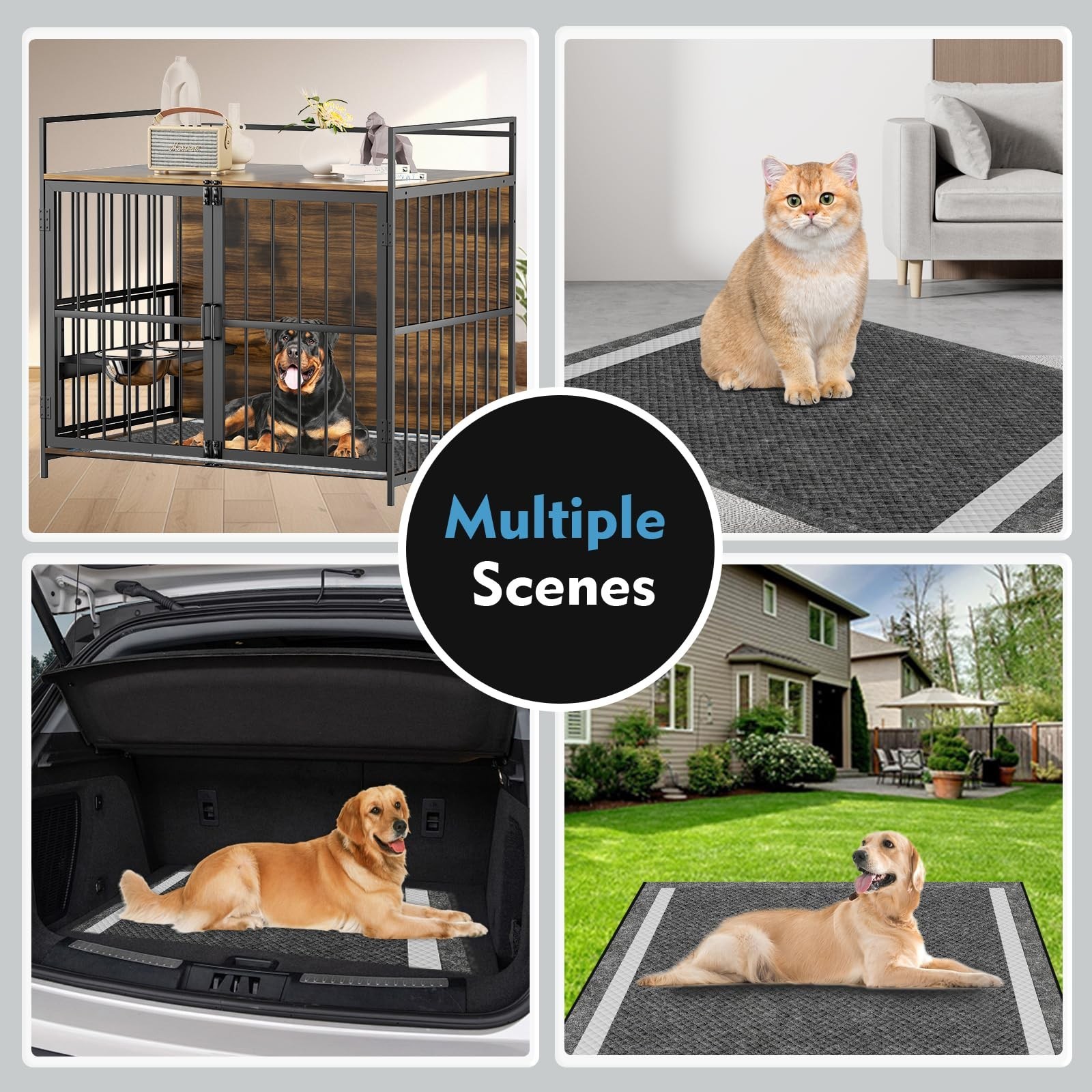 SCLOSE Charcoal Pee Pads for Dogs, 36″x36″, Extra Large Puppy Pads XL, Odor C…