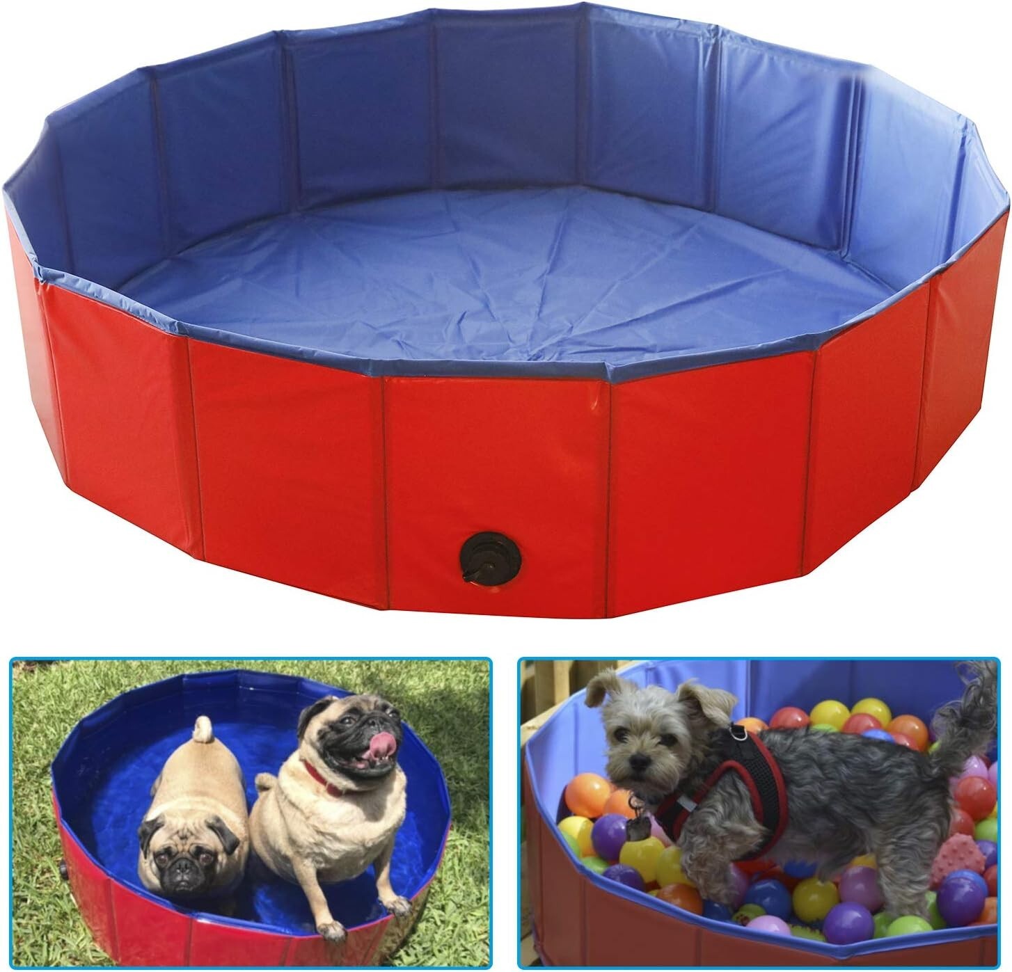 Sturdy Strong Portable Red Whelping Pool – Durable PVC – 32″ Dia.x12″ H
