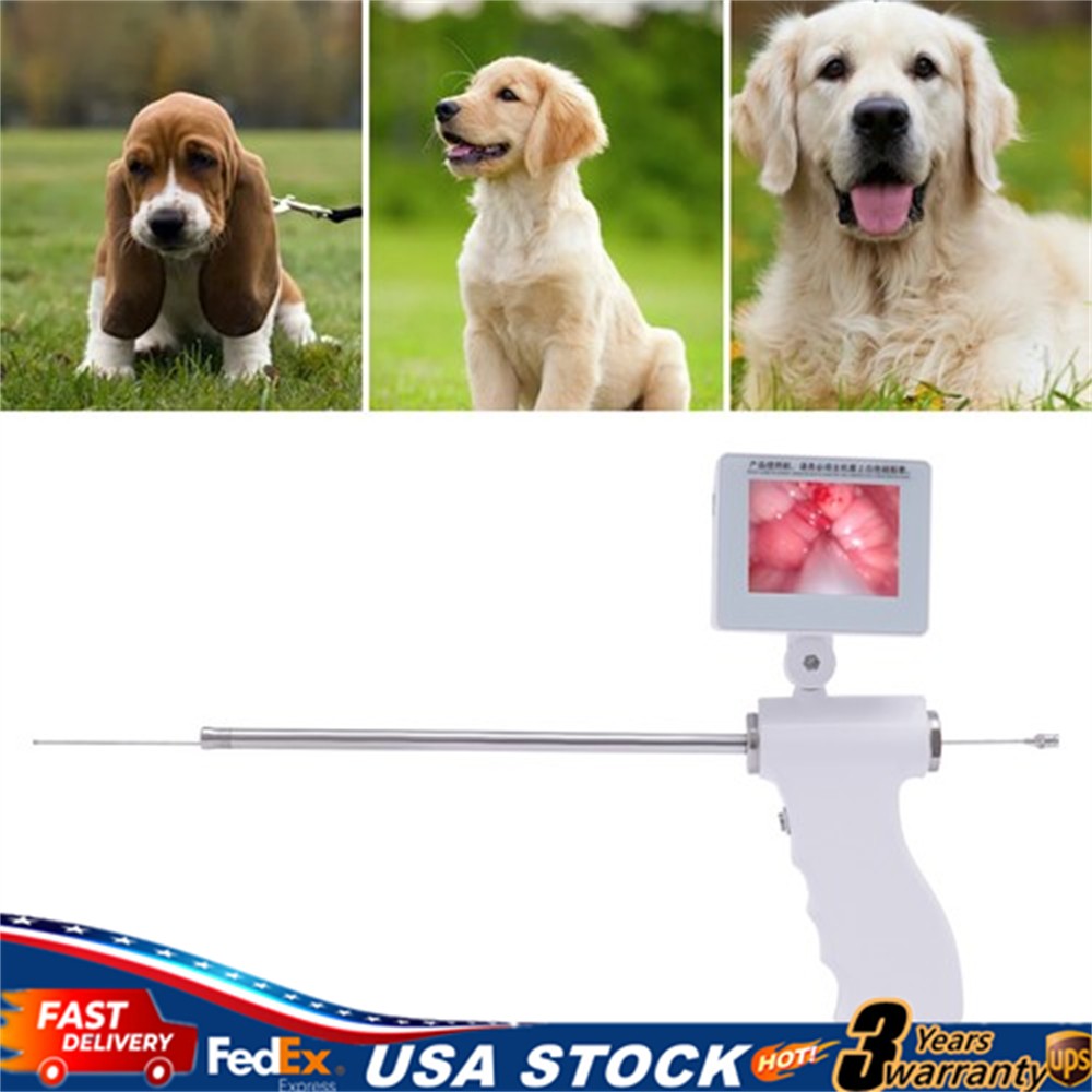 Visual Dog Artificial Insemination Gun Kit AI Breeding Machine Waterproof Camera