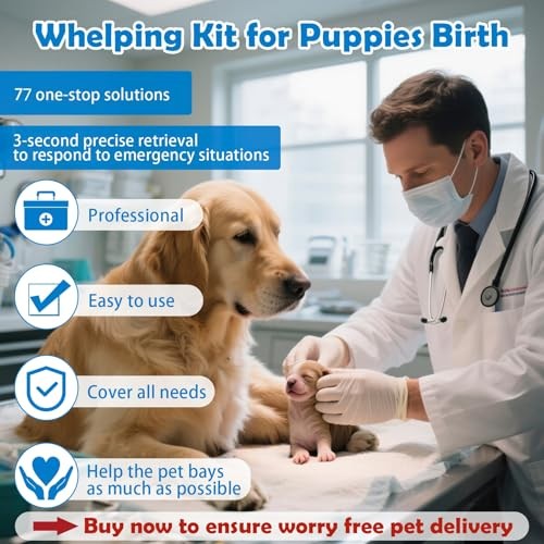 Ywingda Whelping Kit for Puppies Birth – Reusable Birthing Supplies, Emergency