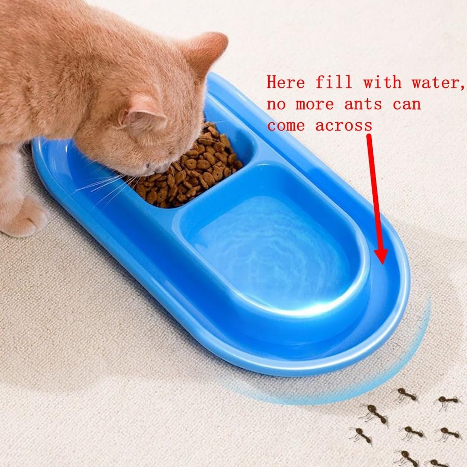 Cat Kitten Dish Dog Puppy Feeder Pet Bowl 3 Colors New Light Blue Small