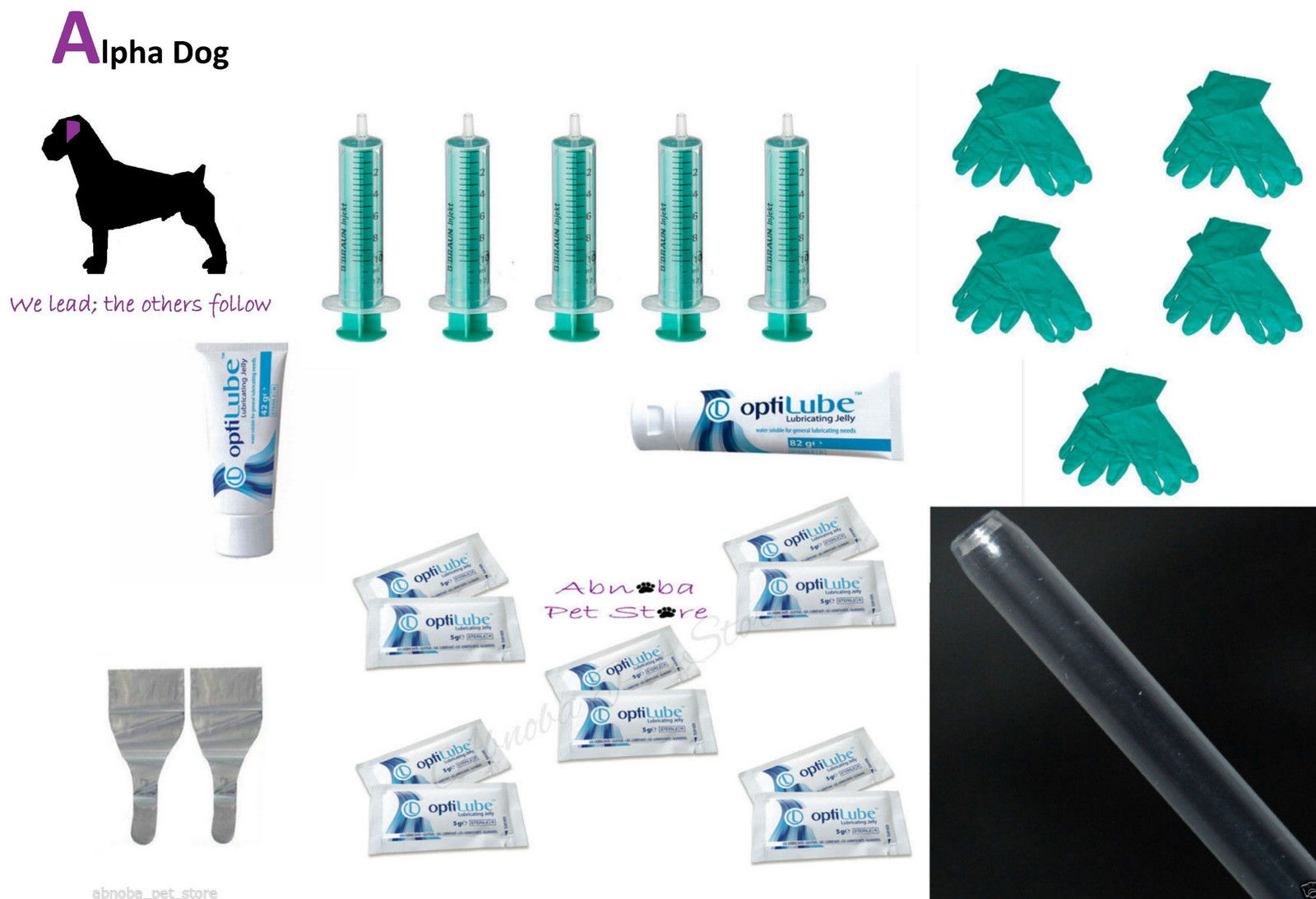 20 Dog Artificial Insemination Tubes, Canine AI Breeding Supplies – Kit Optional