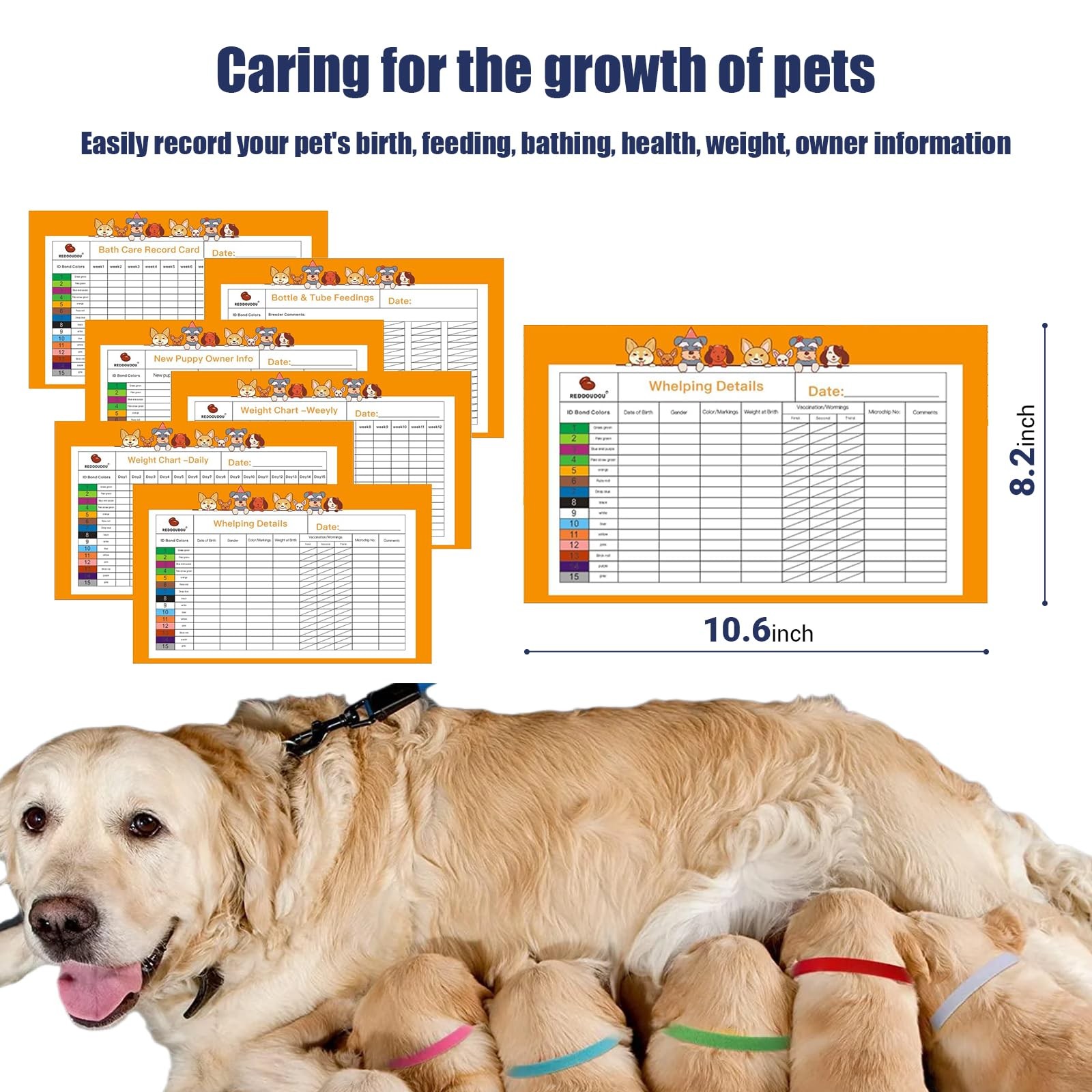 Puppy Kitten Whelping Kit, Newborn Dogs Cats Pet Kit with Multicolor