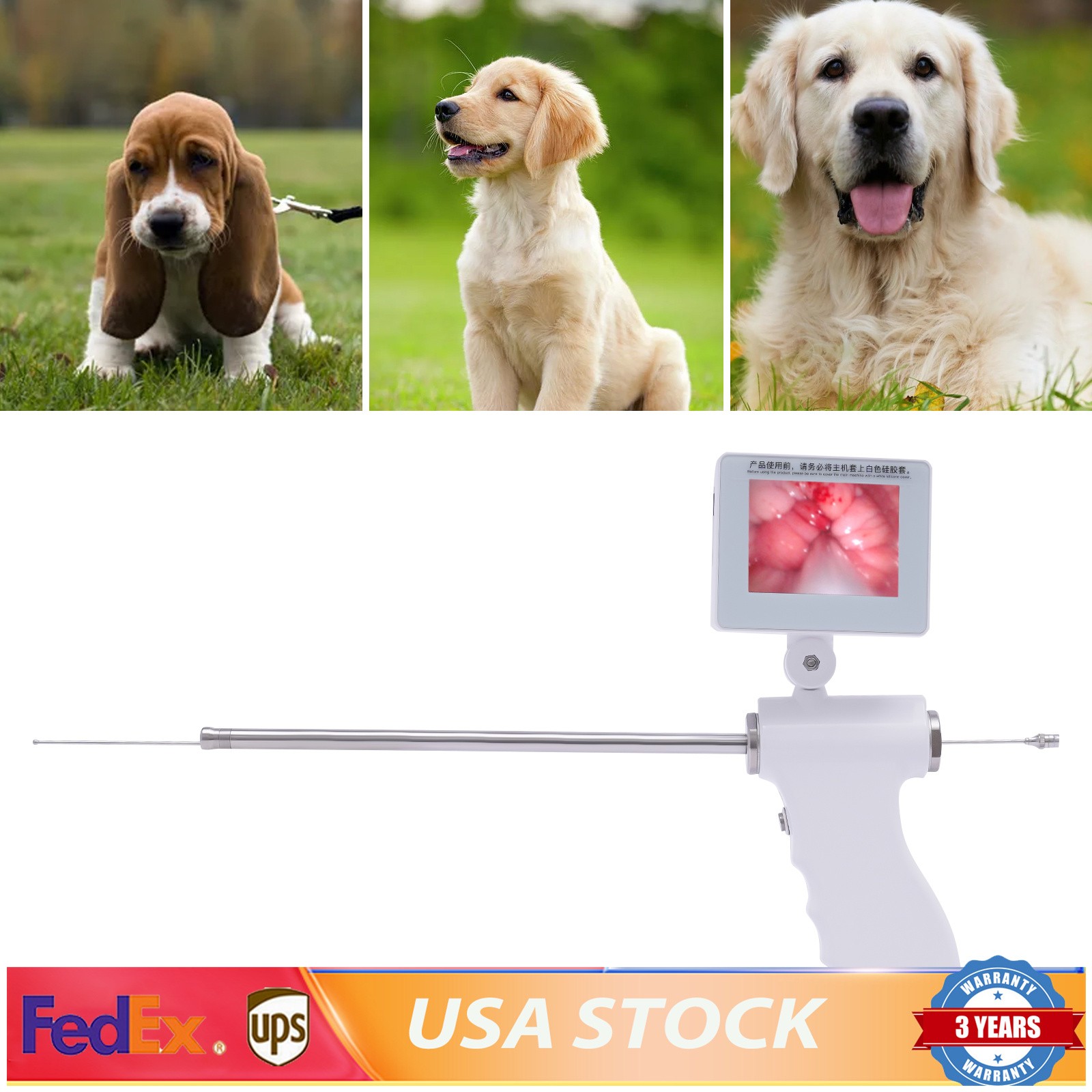 Visual Artificial Insemination AI Gun Breeding Device Dog Endoscope Breeding Kit