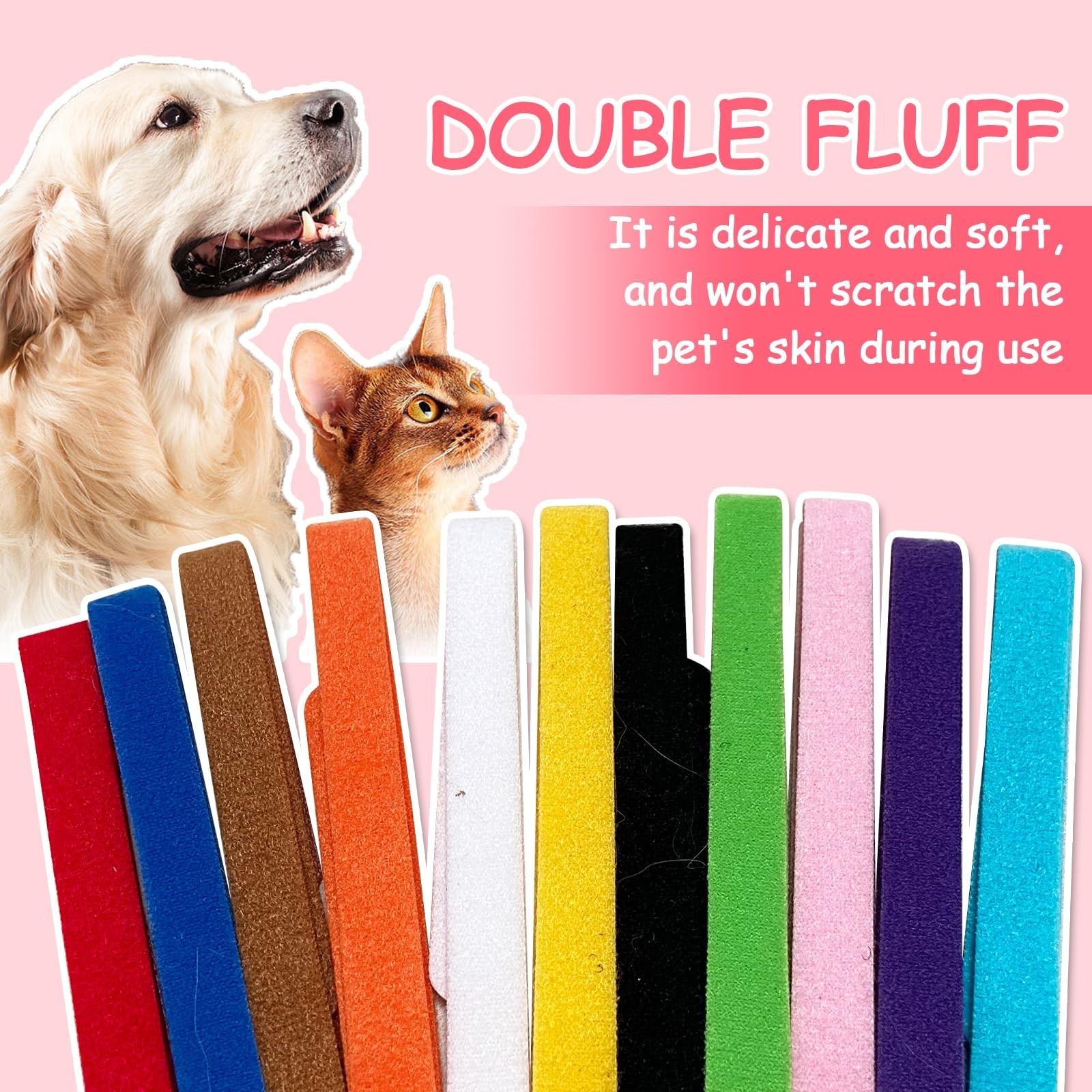12 Colors Puppy Collars for Litter, Double-Sided Soft Adjustable Identificati…