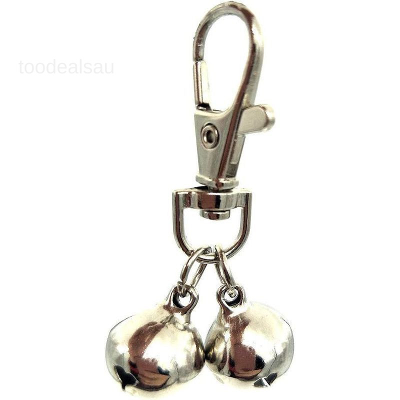 (4 Sets) DIY Pet Bells 304 Stainless Steel Dog Bells 4 pcs Gold and Silver Bell