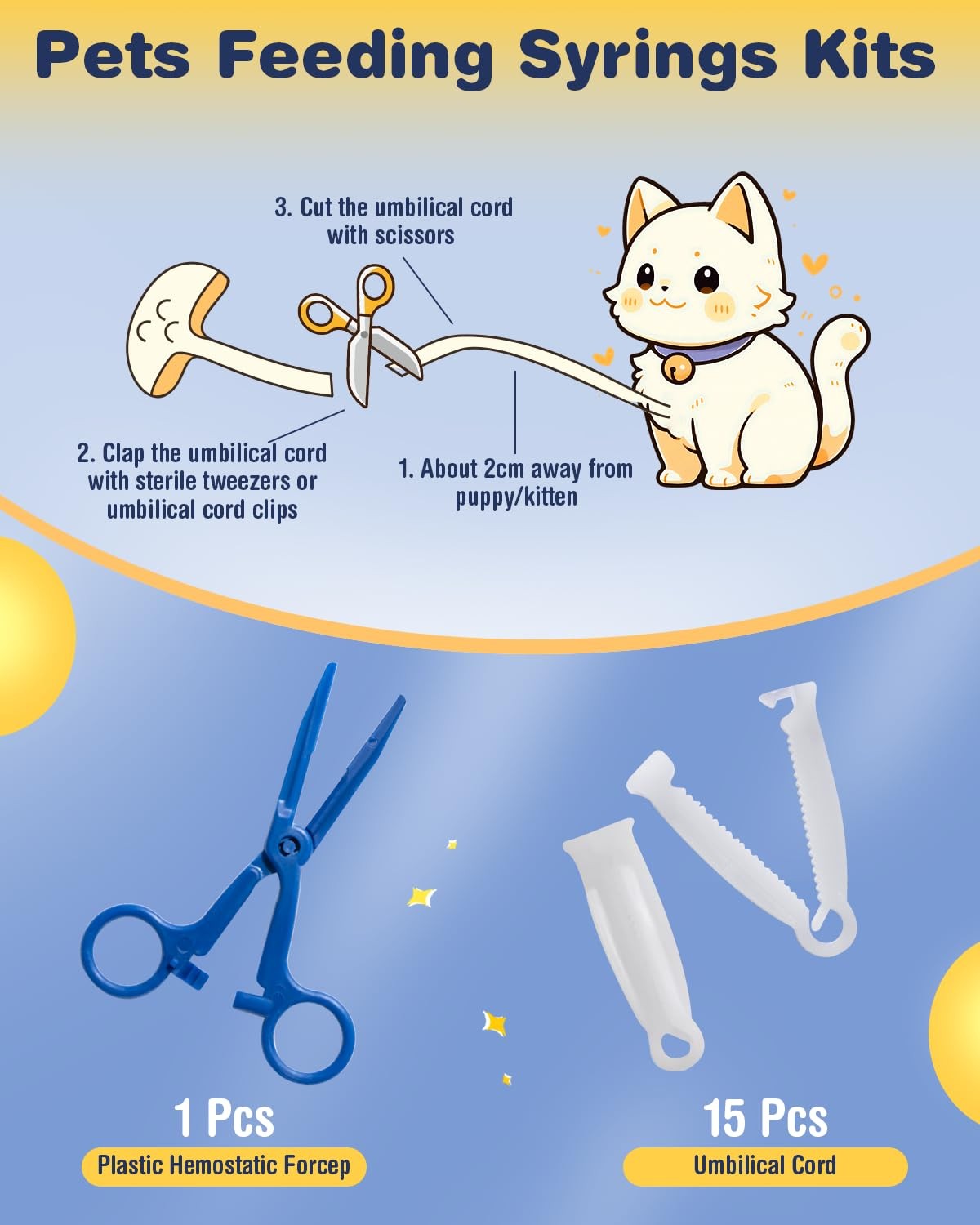 Huimpet 52Pcs Puppy Whelping Kit, Newborn Pets Supplies with 4…