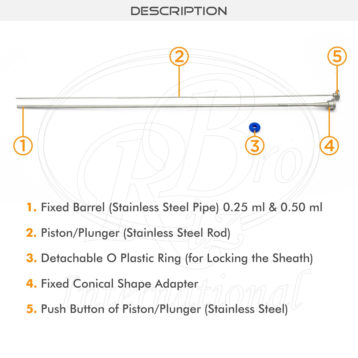 Universal AI Gun Fixed Stainless Steel 18″ Artificial Insemination Gun